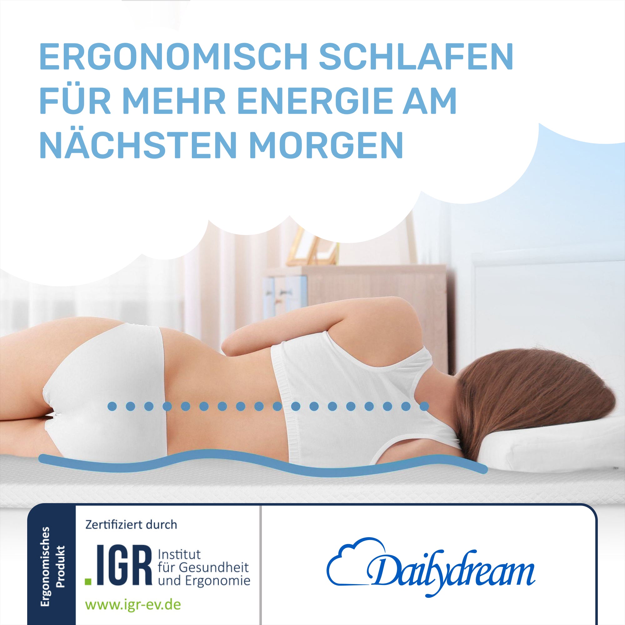 Kühlender Topper mit Visco-Schaum