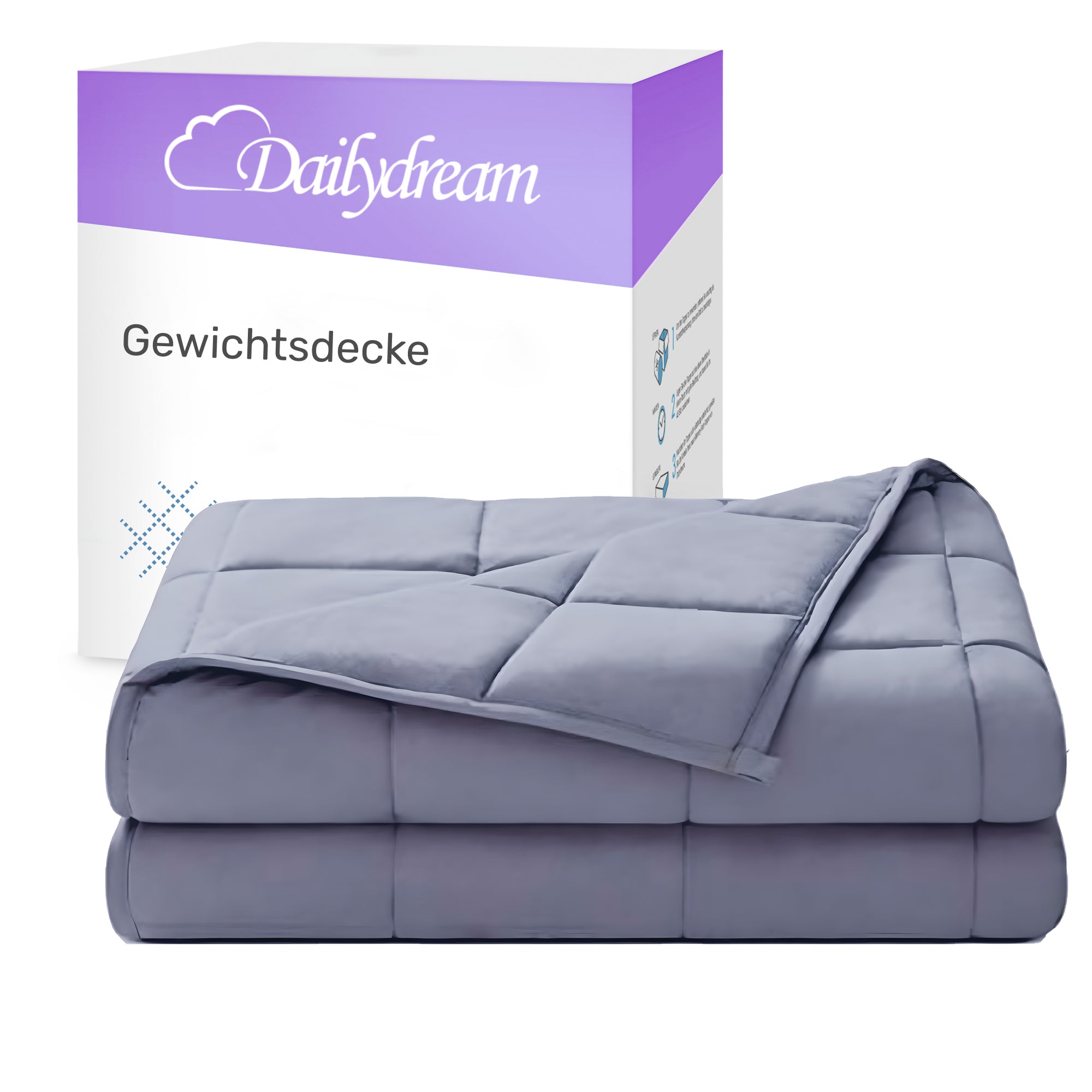 Gewichtsdecke für Erwachsene aus 100% Baumwolle, Edition"Grau"