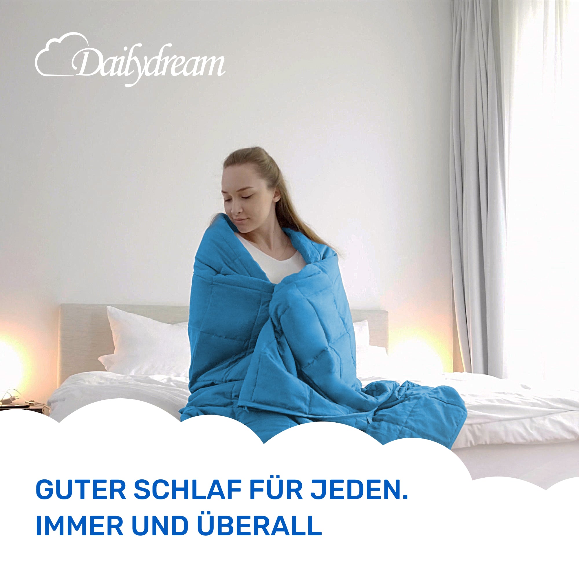 Gewichtsdecke für Erwachsene aus 100% Baumwolle, Edition "Blau"
