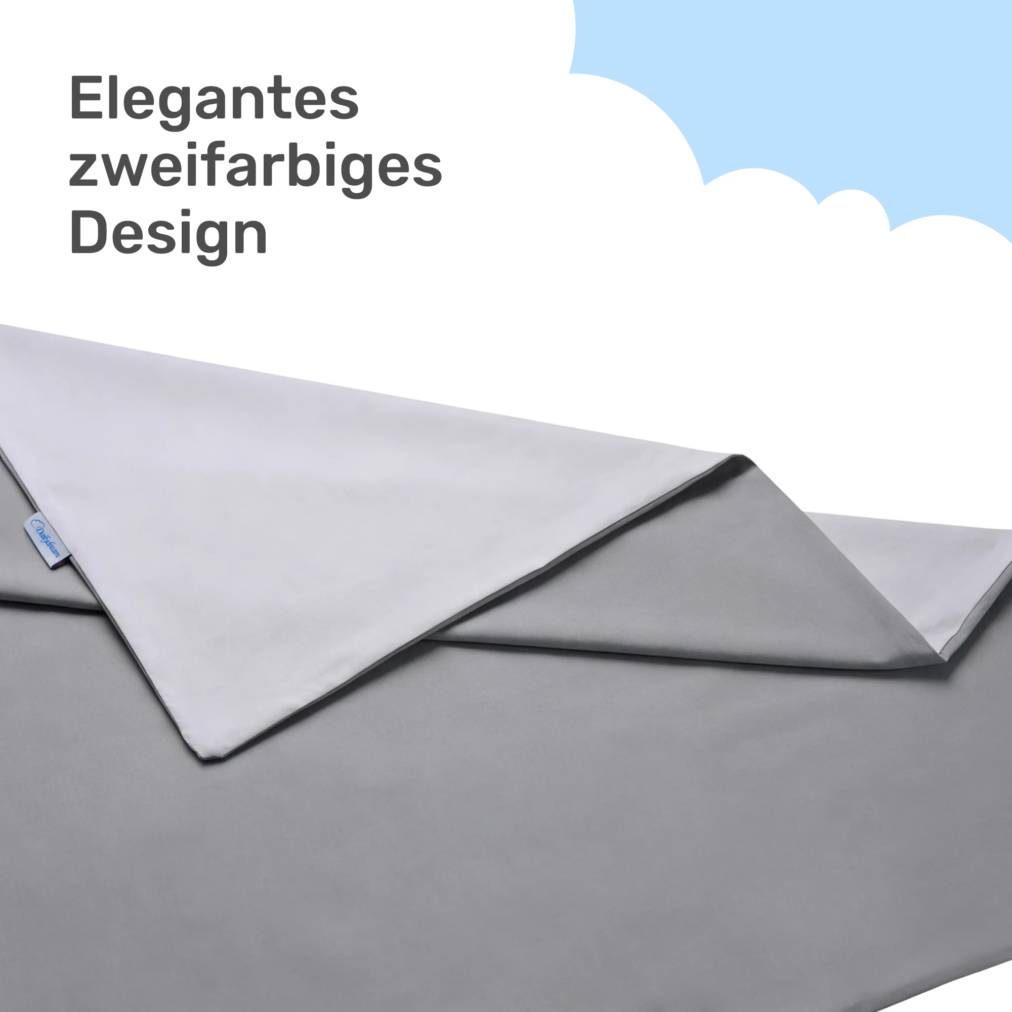 Dailydream Bezug in weiß für Erwachsenengewichtsdecken 135 x 200 cm - zweifarbig