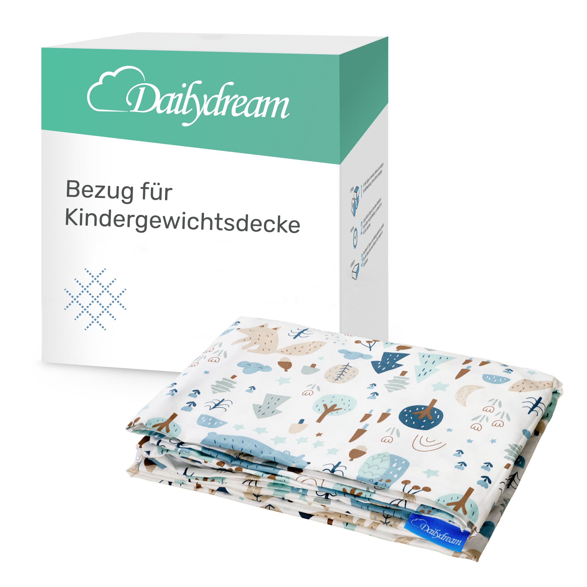 Gewichtsdeckenbezug für Kinder aus 100% Baumwolle, Edition "Wald"