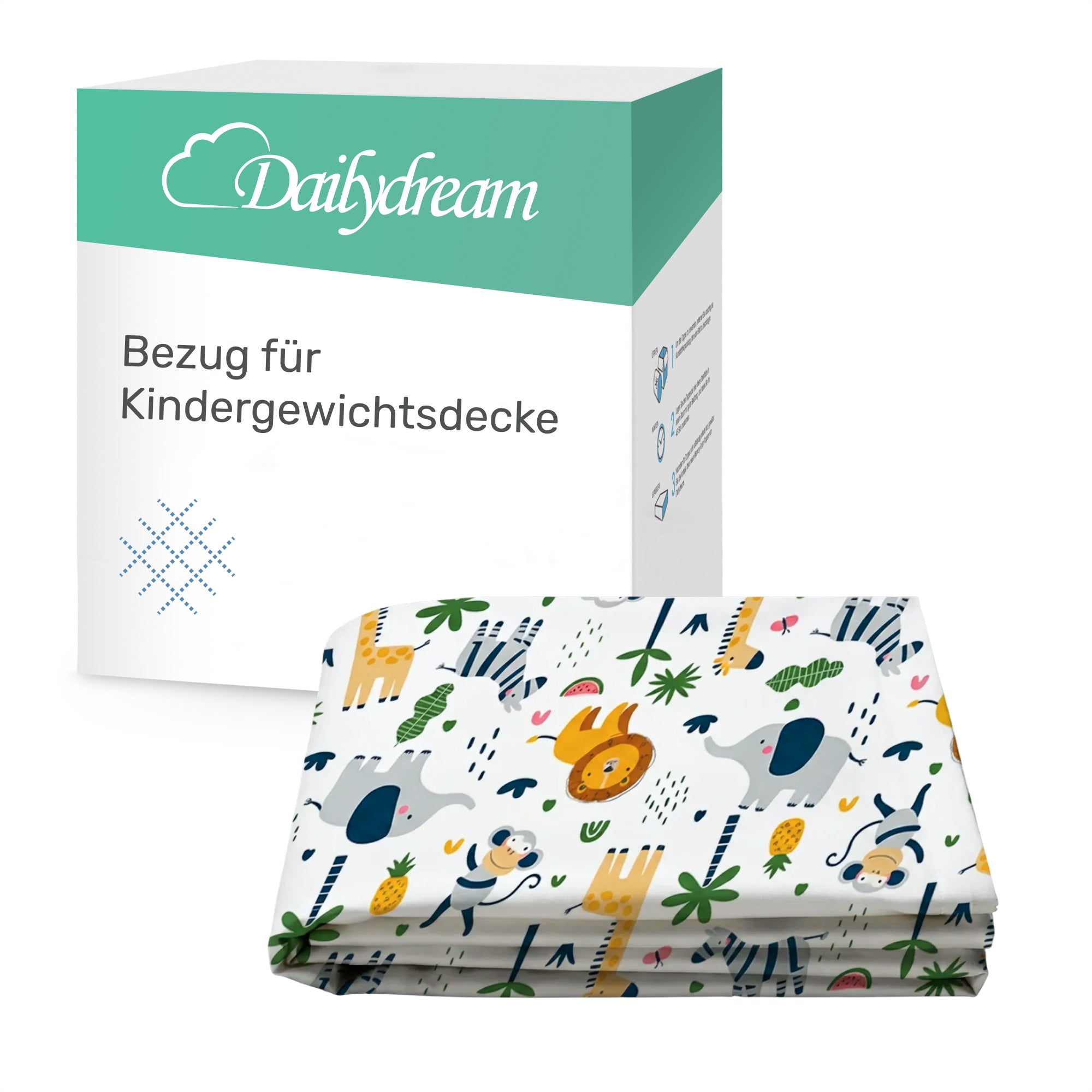 Gewichtsdeckenbezug für Kinder aus 100% Baumwolle, Edition "Safari"