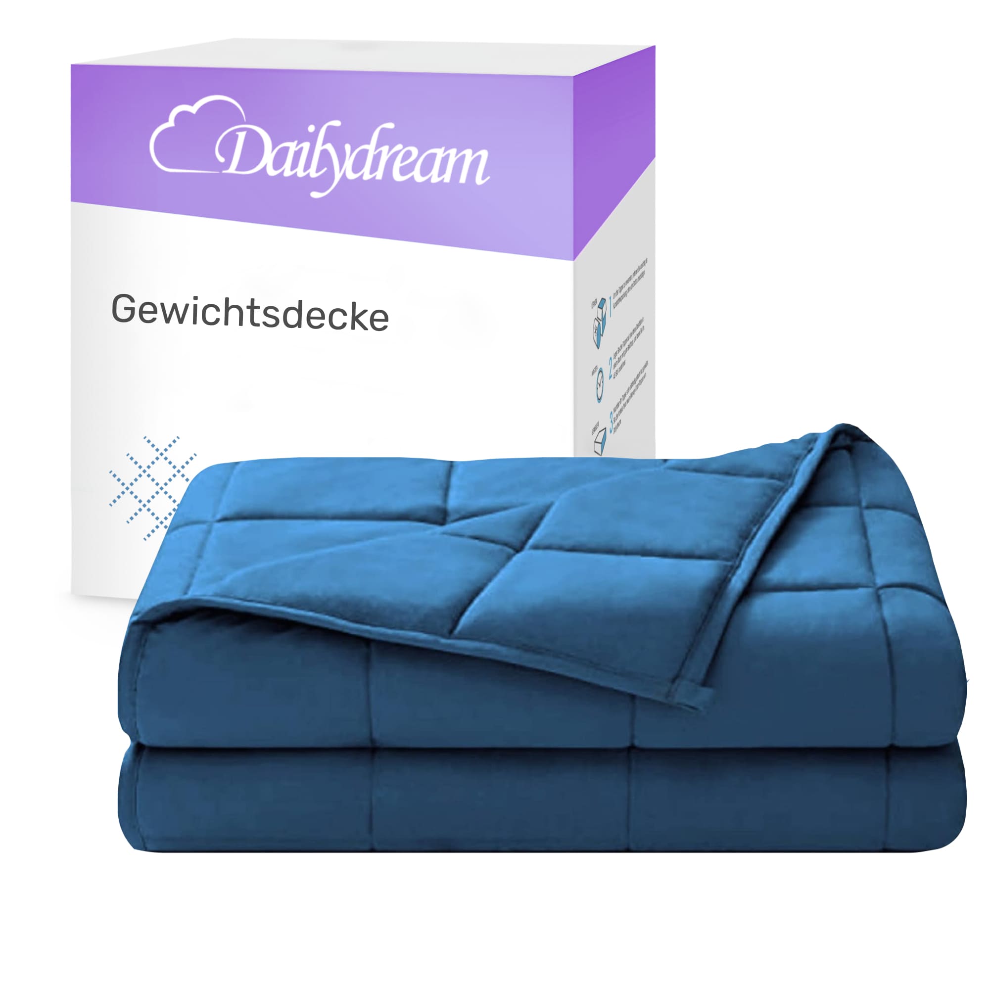 Gewichtsdecke für Erwachsene aus 100% Baumwolle, Edition "Blau"