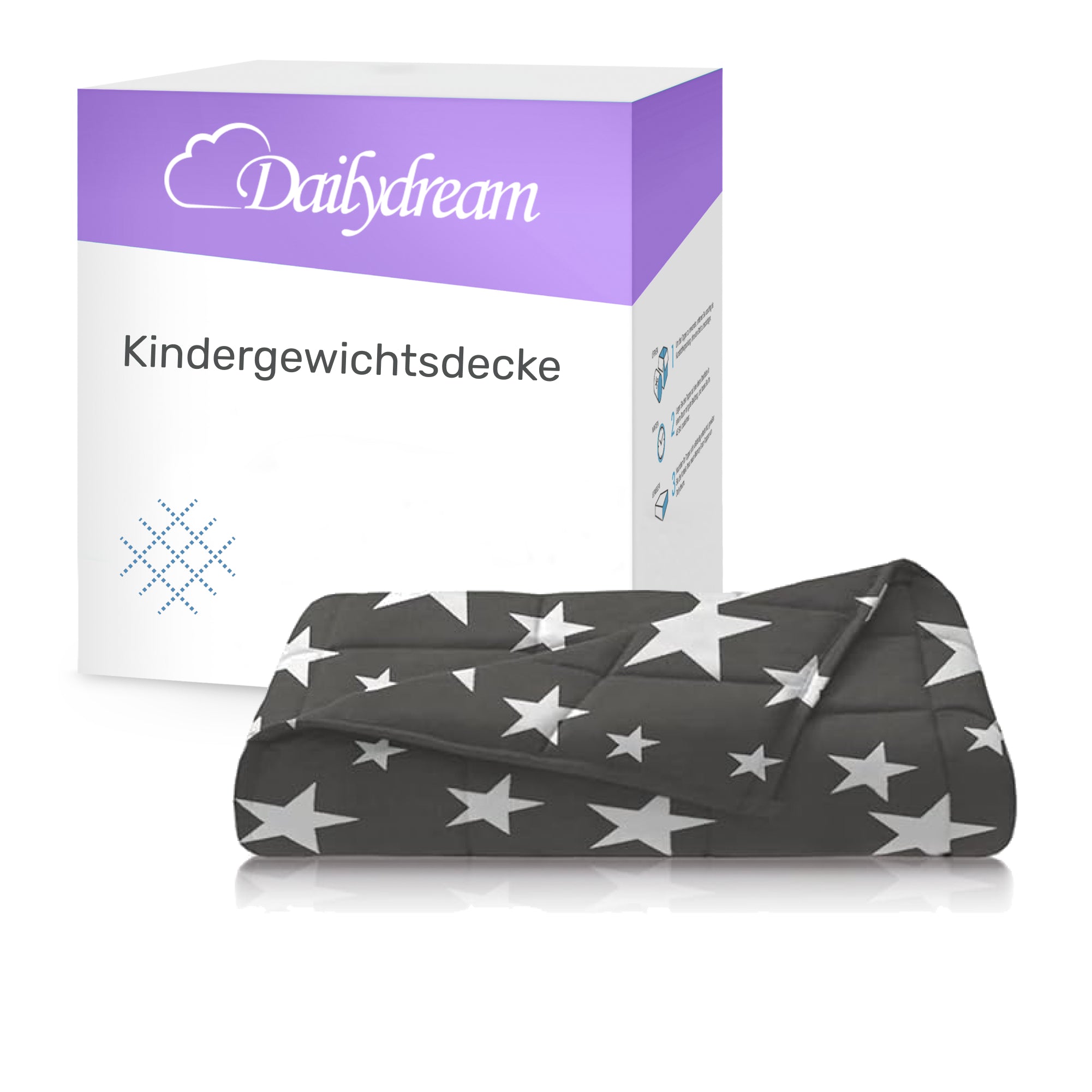 Gewichtsdecke für Kinder aus 100% Baumwolle, Edition "Sterne"