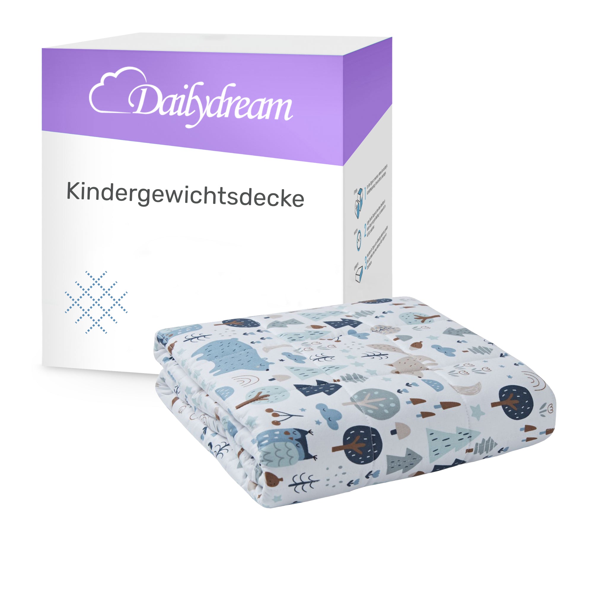Gewichtsdecke für Kinder aus 100% Baumwolle, Edition "Wald"