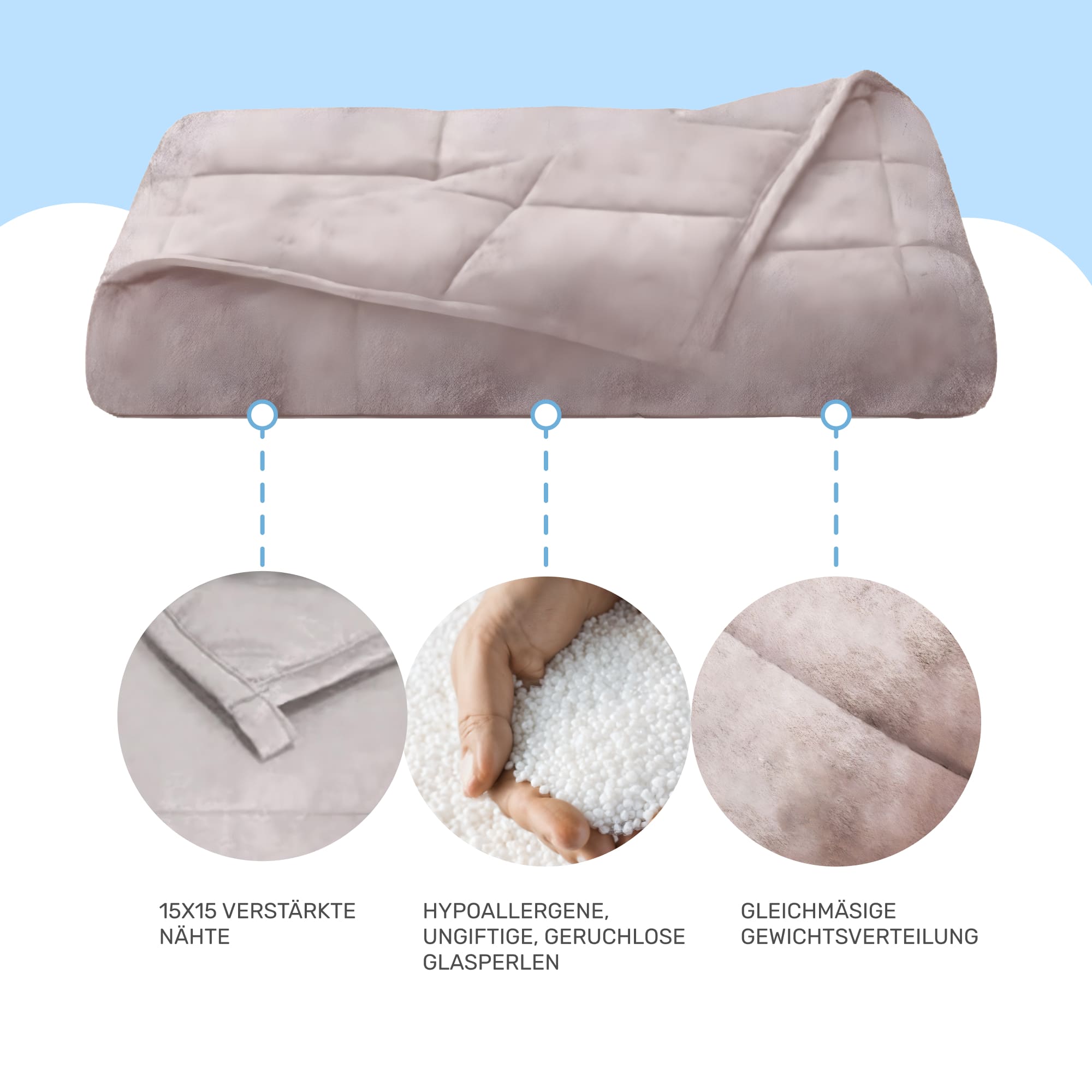 Manta pesada para adultos hecha de suave forro polar, edición "Rosa"