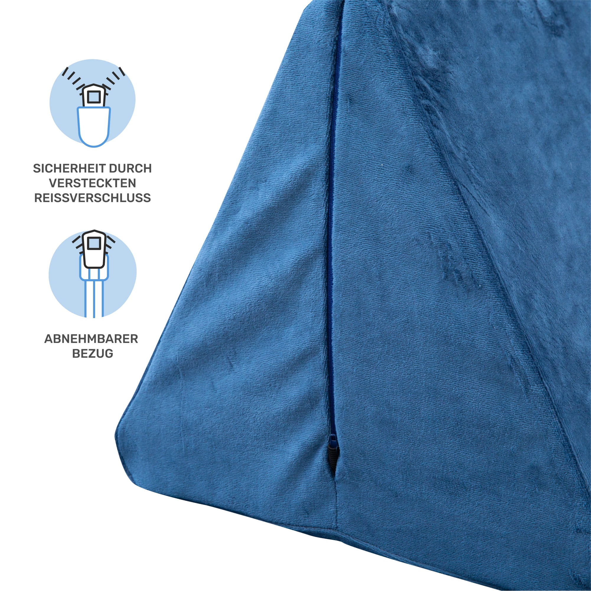 Sofá y sofá cama Play para niños, 168x84x55 cm, azul