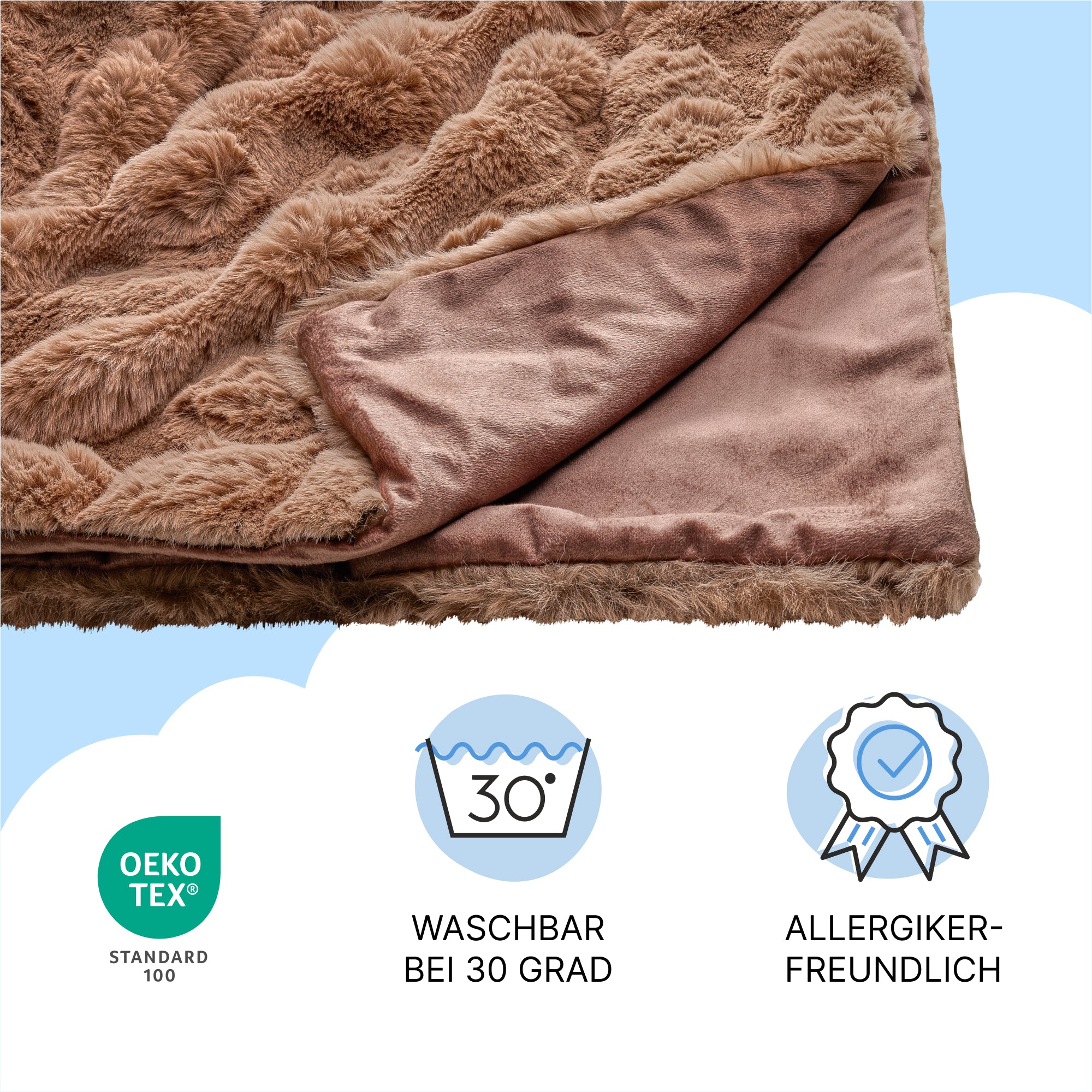 Dailydream Kuscheldecke 150 x 200 cm camel