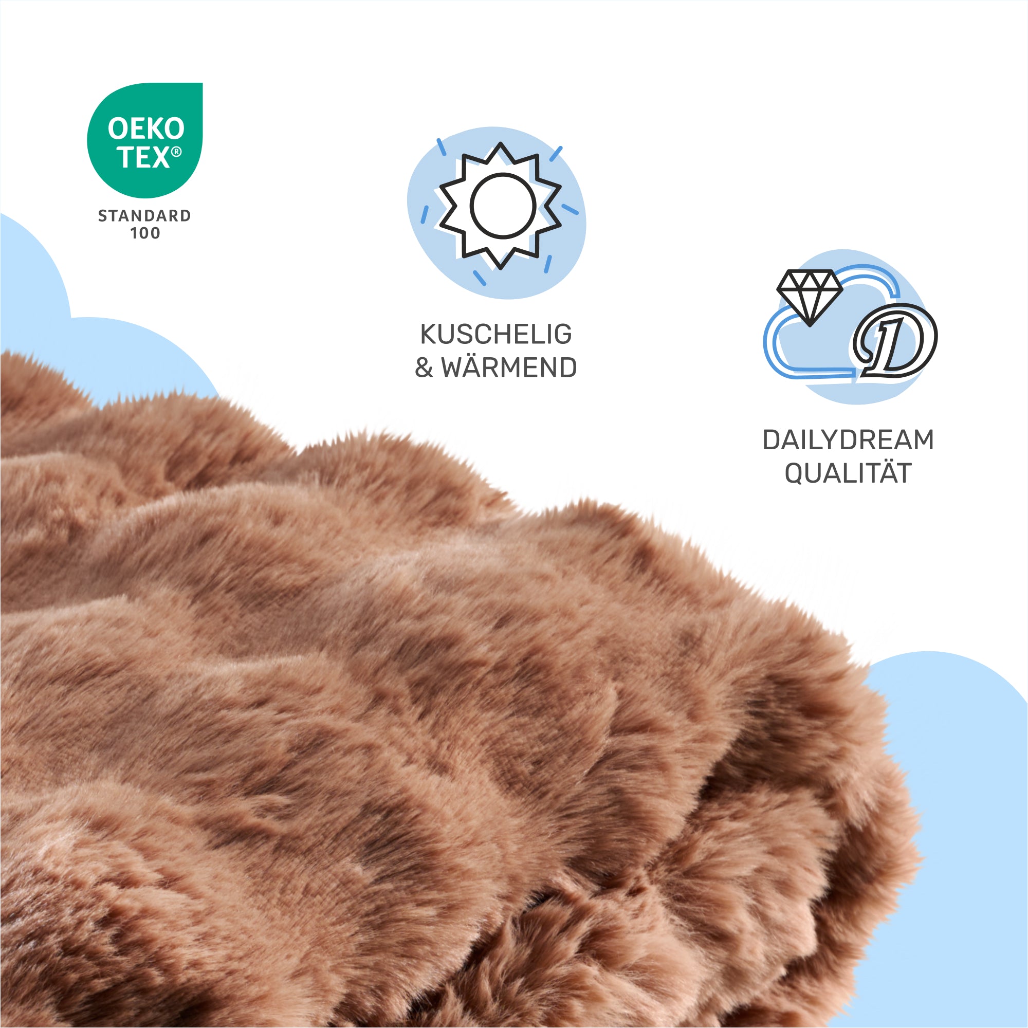 Dailydream Kuscheldecke 150 x 200 cm camel