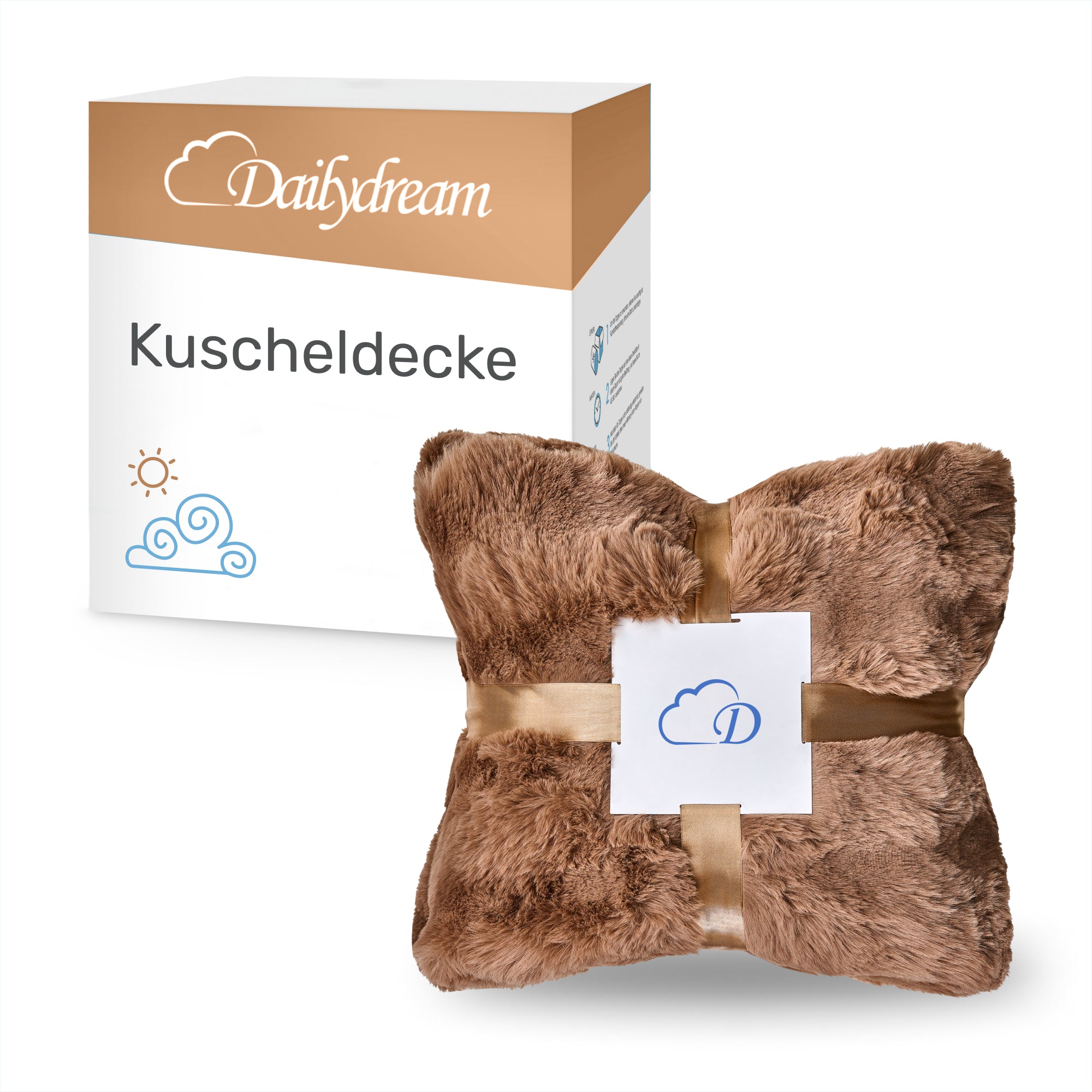 Manta de peluche Dailydream 150 x 200 cm camello