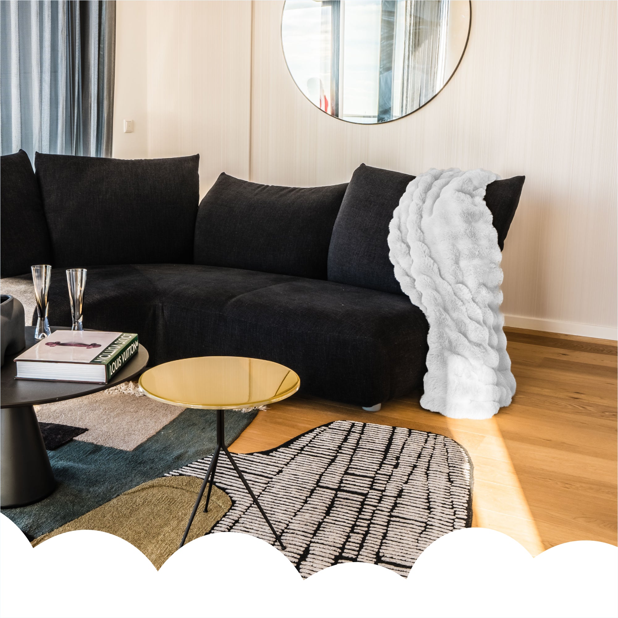 Manta de peluche Dailydream 150 x 200 cm blanca