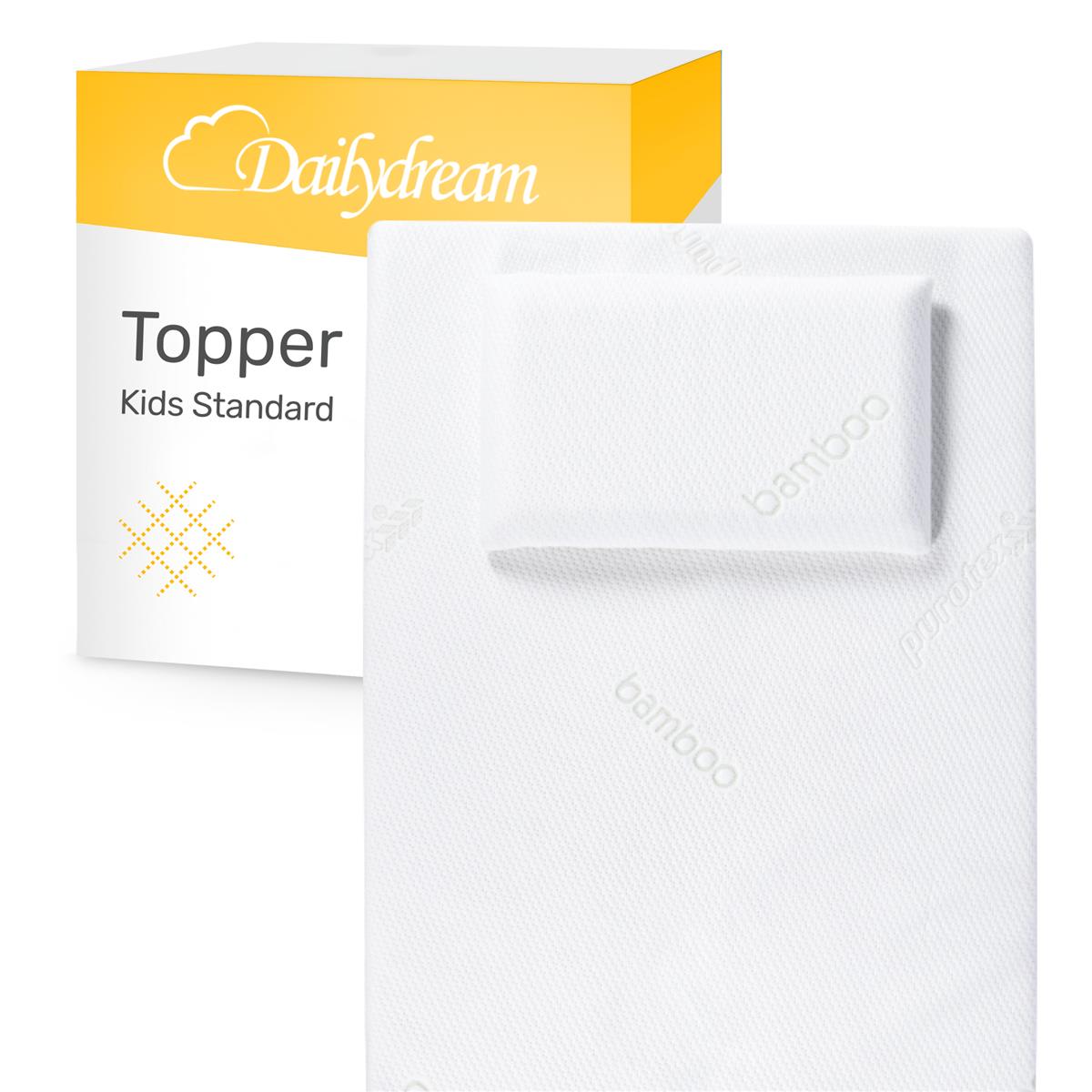 Set: Visco-Topper für Kinder mit extra Kissen