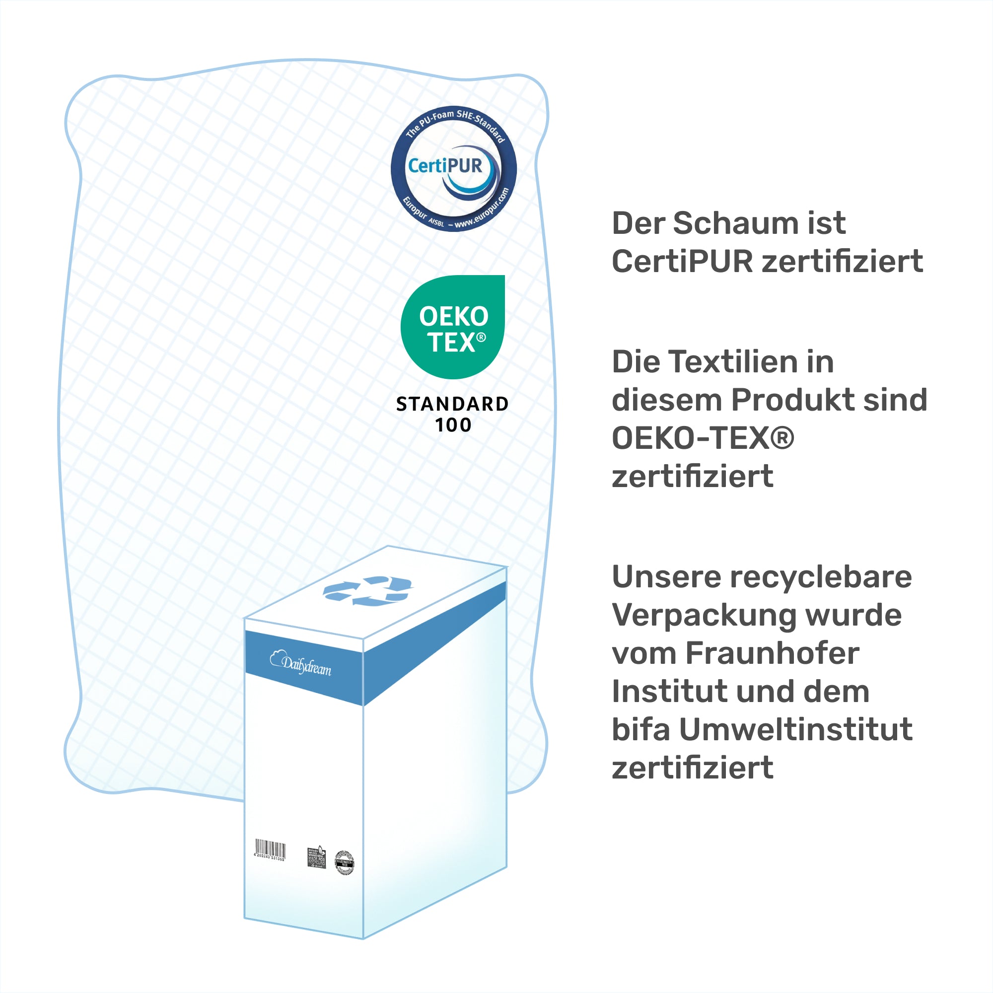 Ergonomisches Kissen SnuzzleCloud, 80x40x20 cm, 2 Stück, Weiß