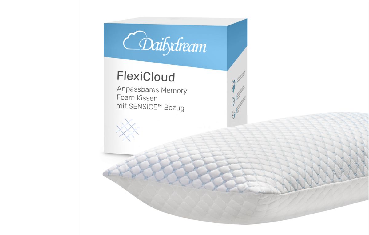 Almohada viscoelástica con laterales cálidos y refrescantes, regulable en altura