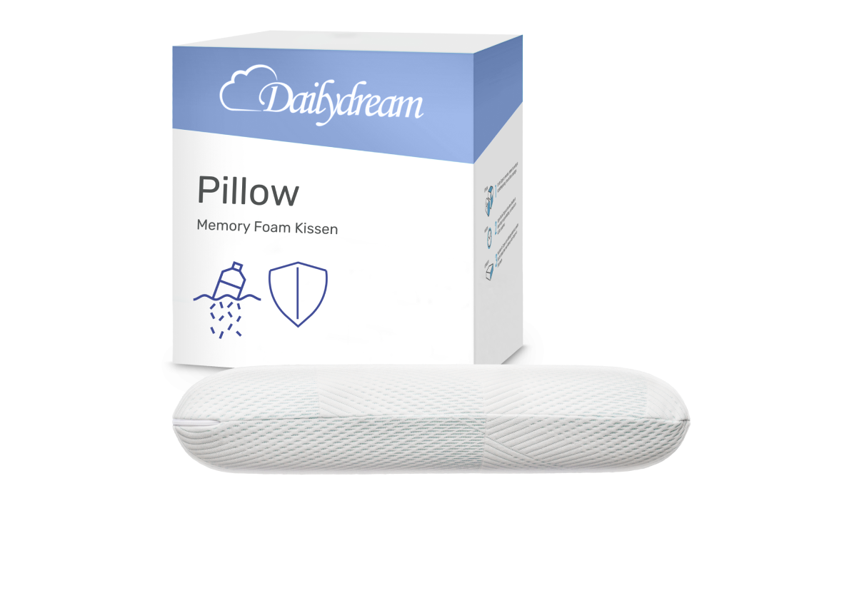 Almohada de apoyo para el cuello de espuma viscoelástica.