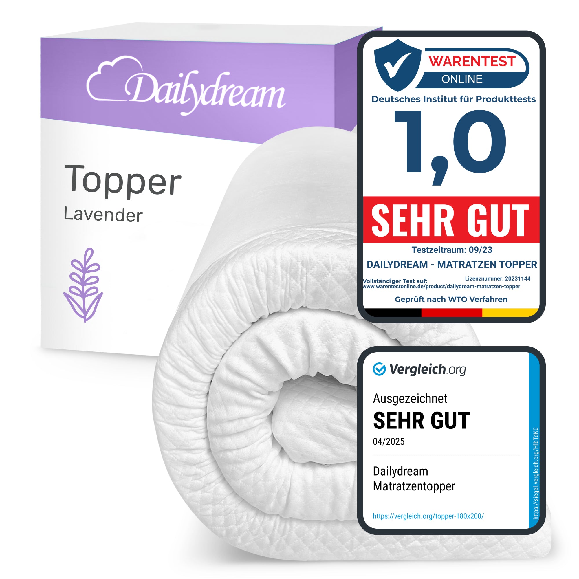 Topper mit Lavendel veredelt