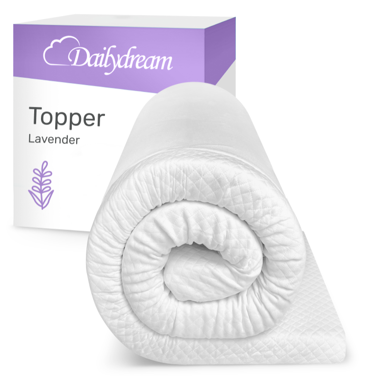 Sofa bed topper with lavender