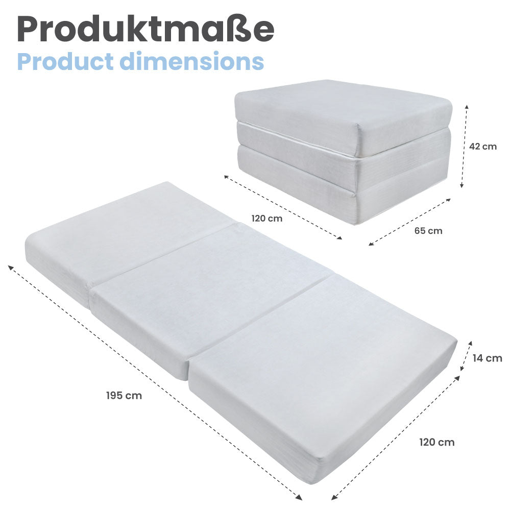 Dailydream faltbare Gästematratze mit viskoelastischem Schaumstoff