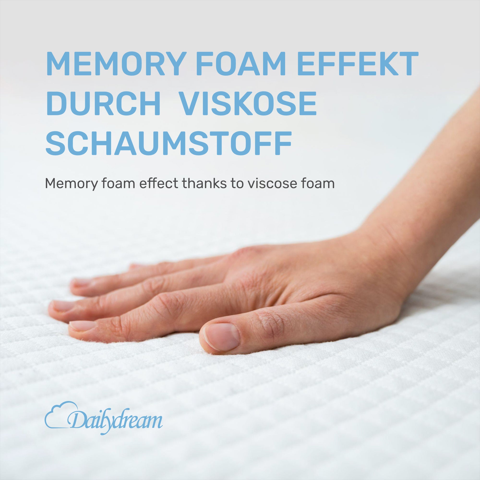 Dailydream viscoelastischer Matratzentopper mit Memory Foam Effekt, Edition "Lavendel"