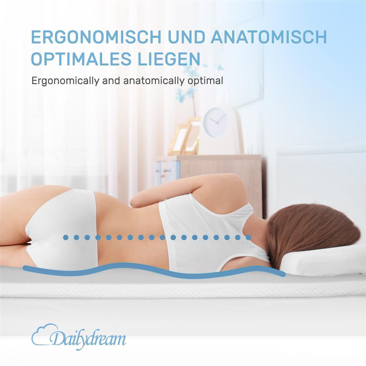 Dailydream viscoelastischer Matratzentopper “Model M“ mit Memory Foam Effekt, 180x220x5cm, Edition 