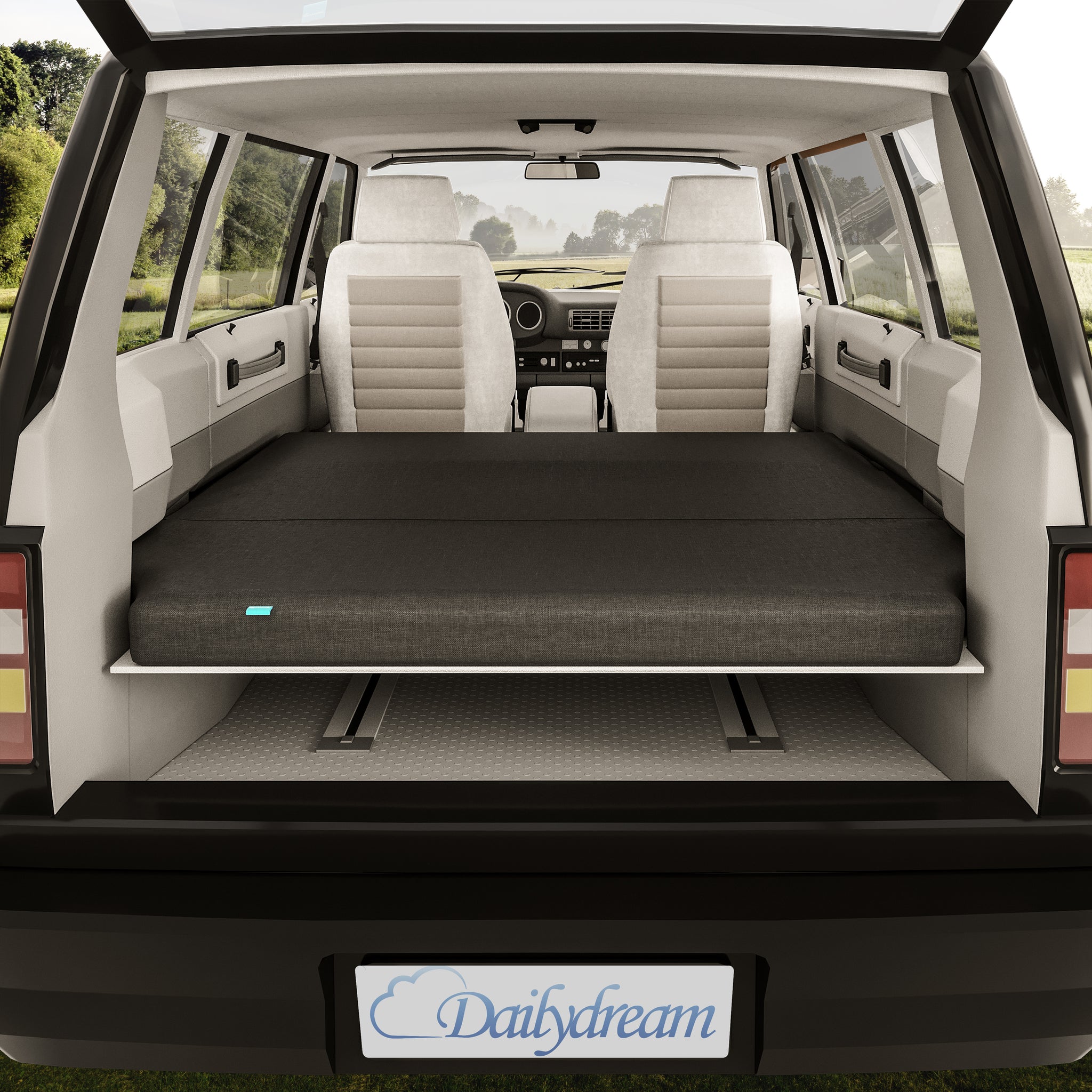 Dailydream Camper Matratzenauflage Model 2 für VW T5, T6, Multivan, California Beach und Caravelle, 148x185x7,5cm, grau