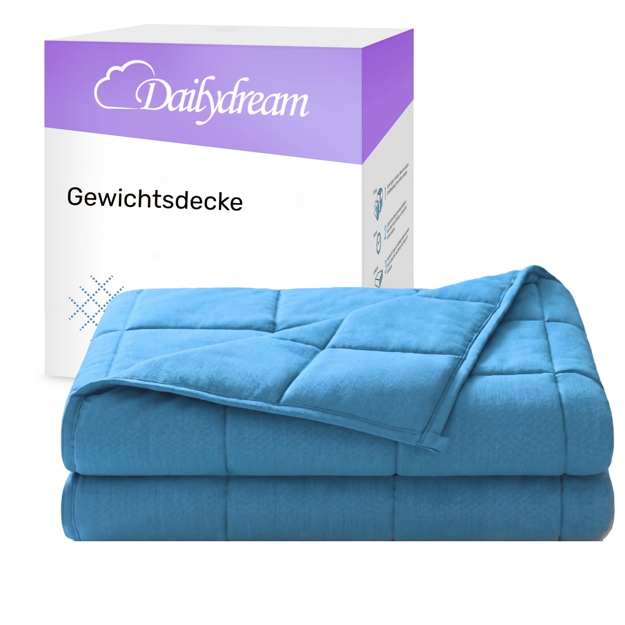 Weighted blanket for adults made of 100% cotton, "Blue" edition