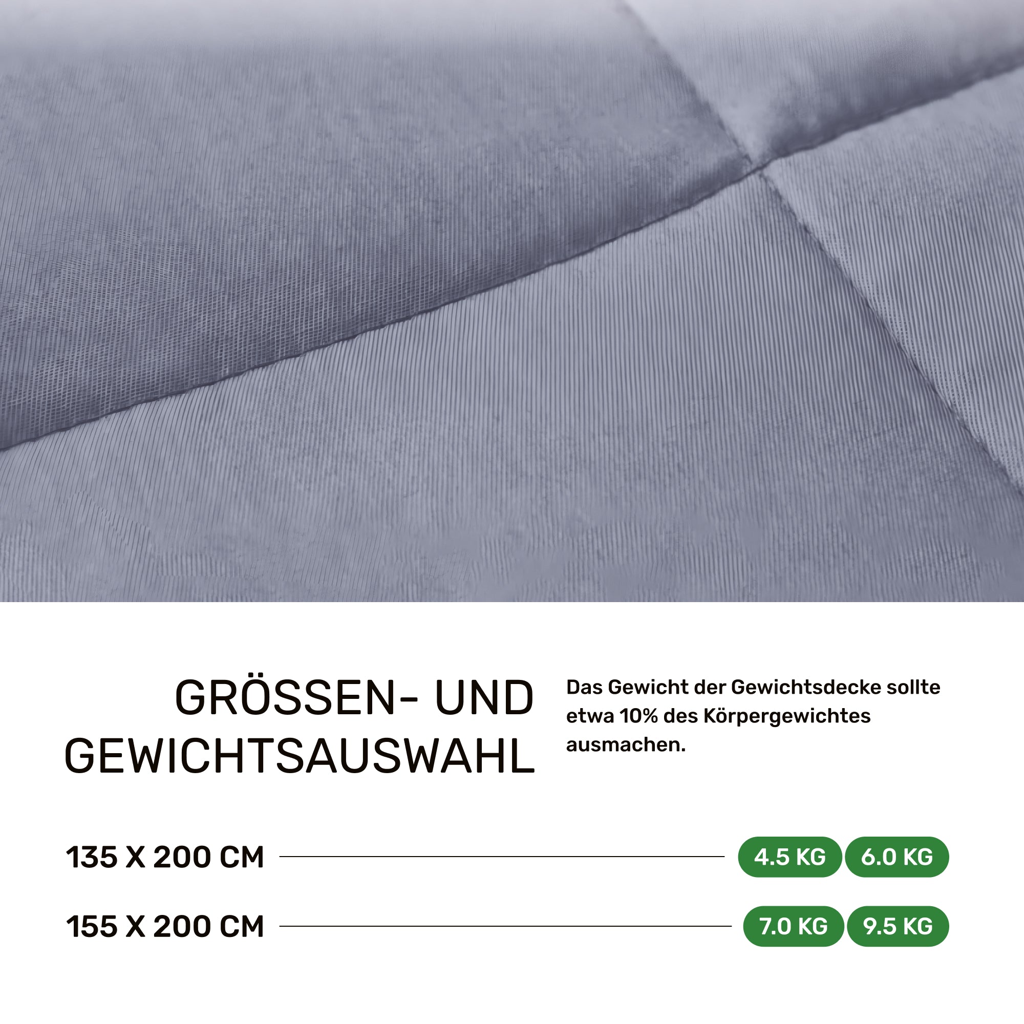 Weighted blanket for adults made of 100% cotton, "Grey" edition