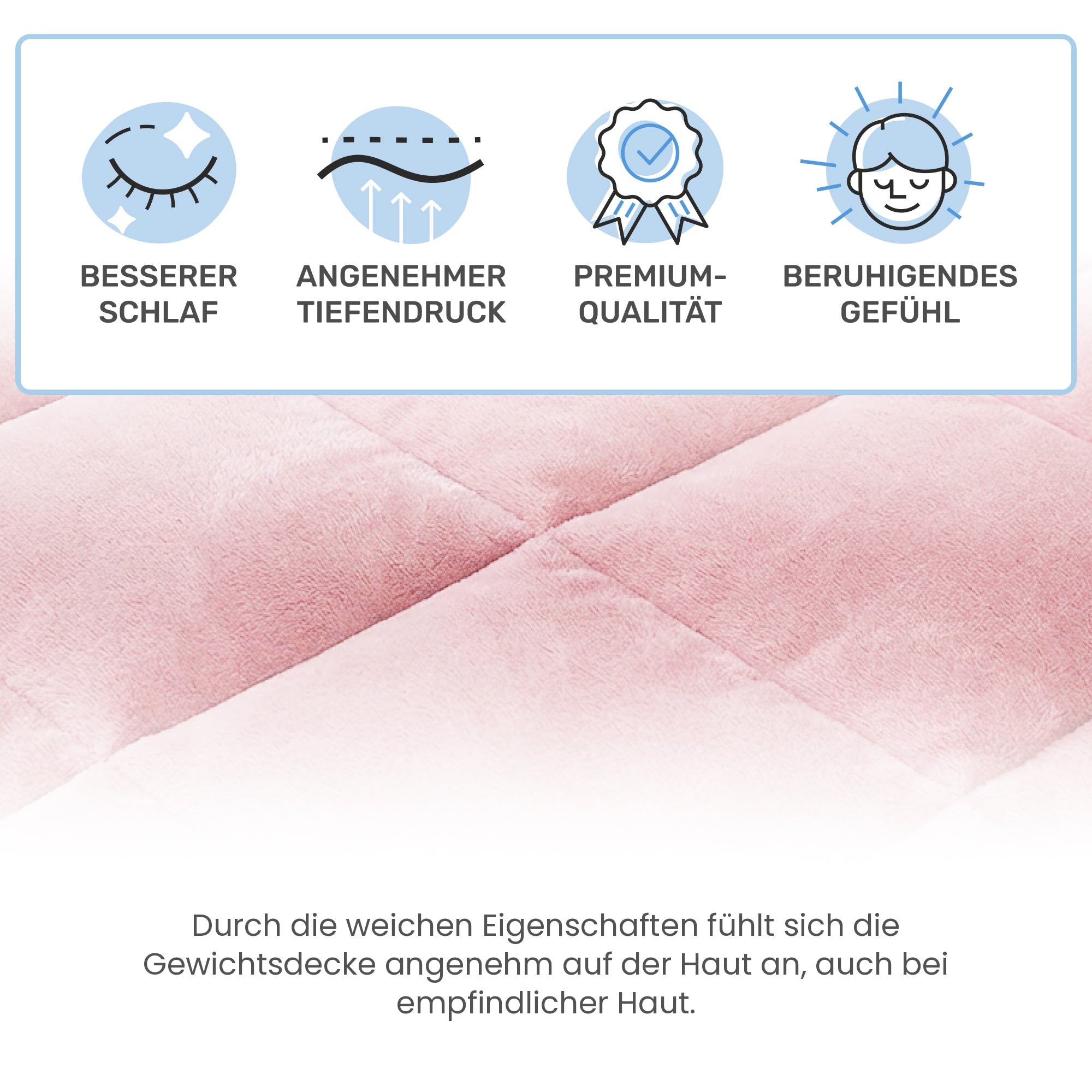 Weighted blanket for children made from fluffy fleece