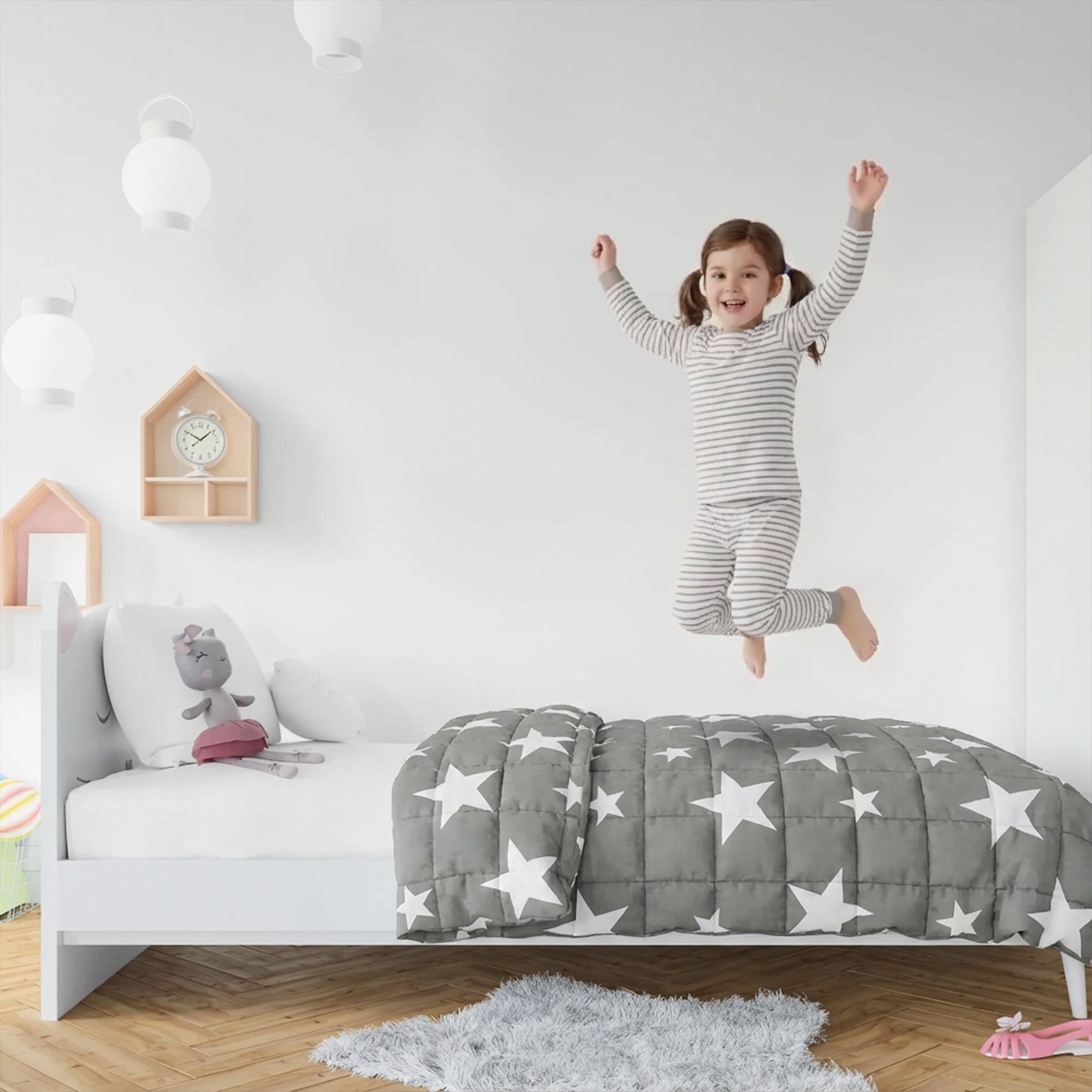 Weighted blanket for children made of 100% cotton, "Stars" edition