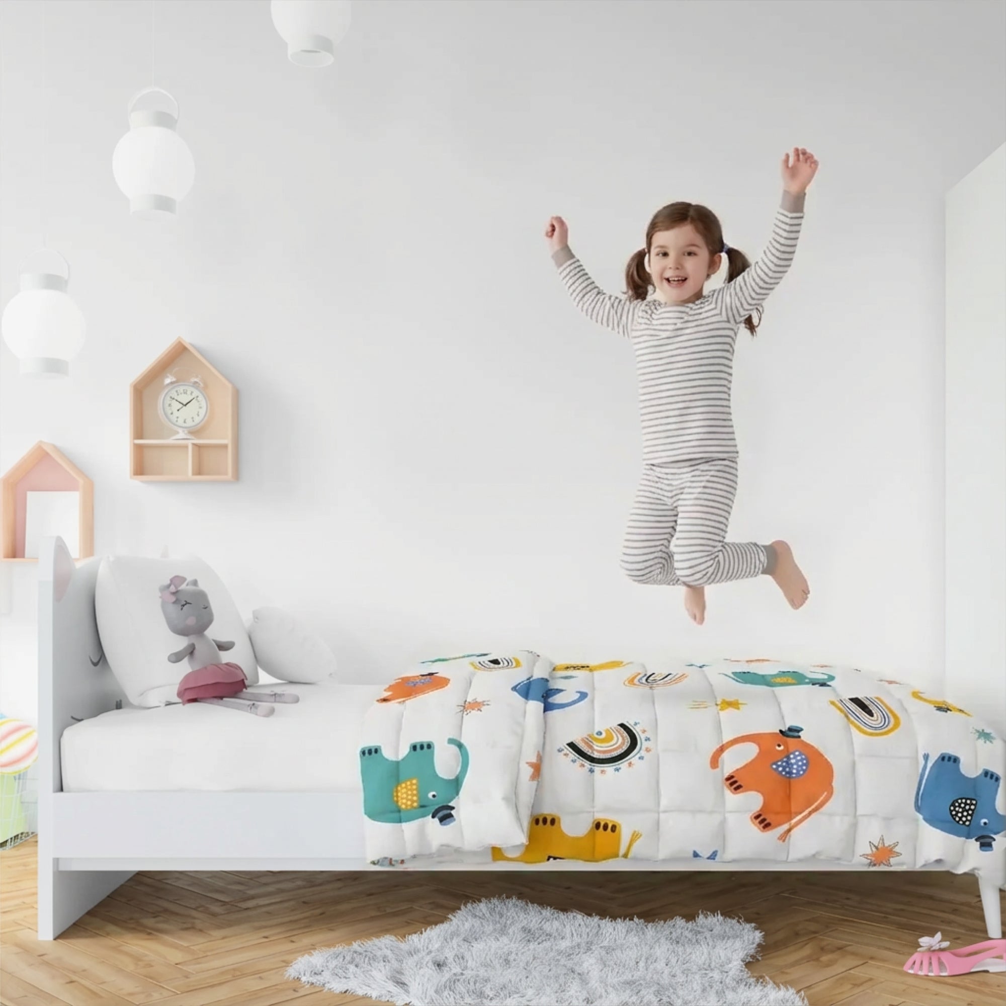 Tyngd filt för barn gjord av 100% bomull, "Elephant"-utgåva