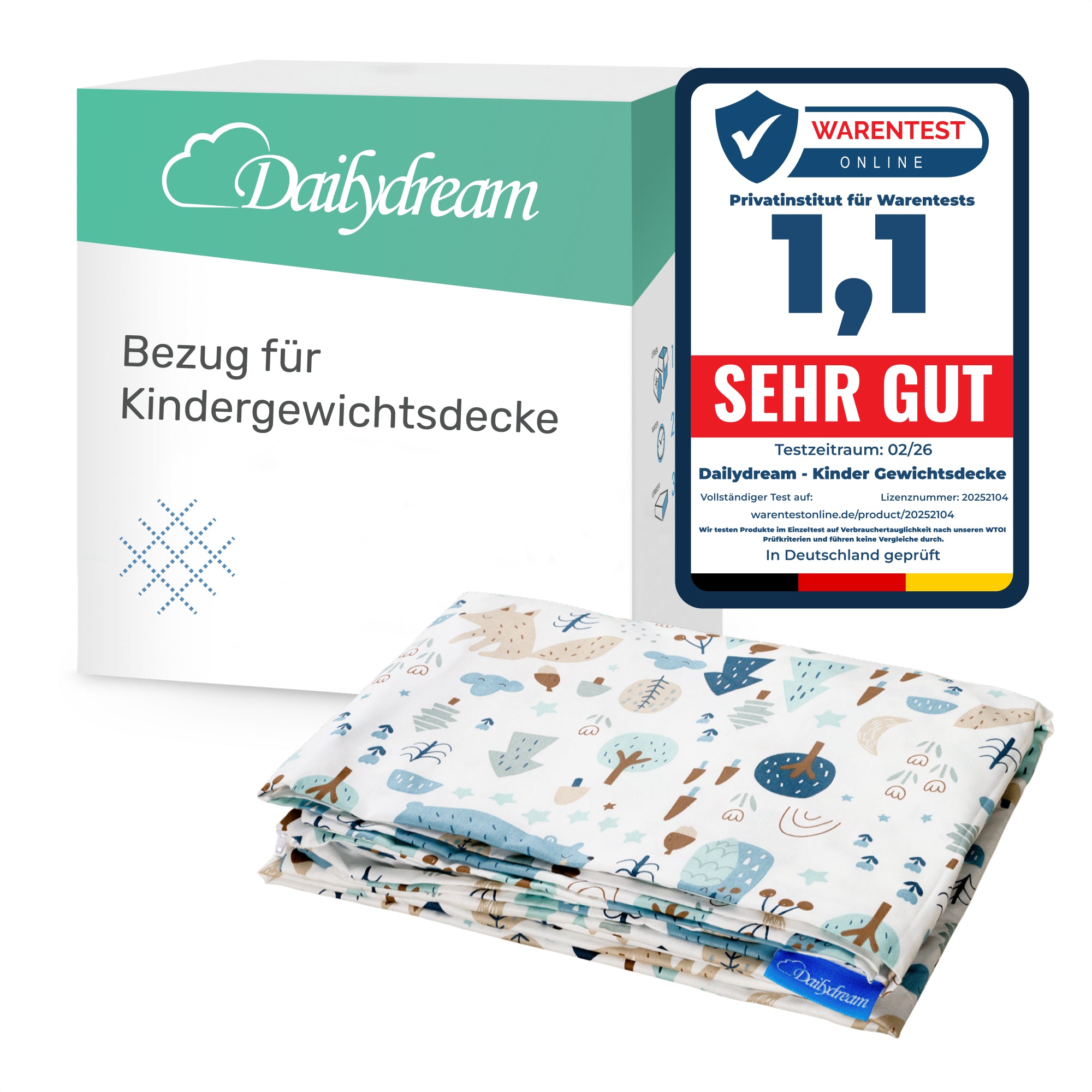 Vägt filt för barn av 100% bomull, "Forest"-utgåva