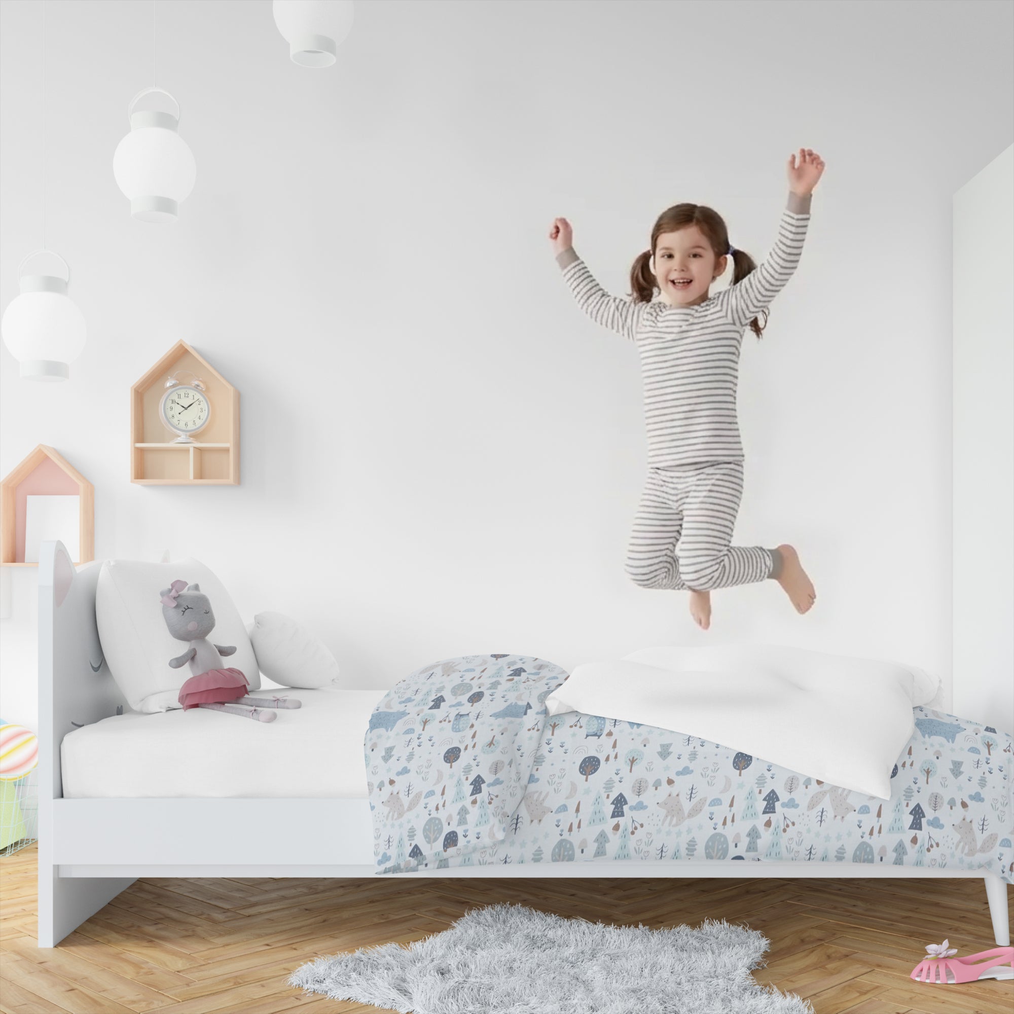 Weighted blanket for children made of 100% cotton, edition "Forest