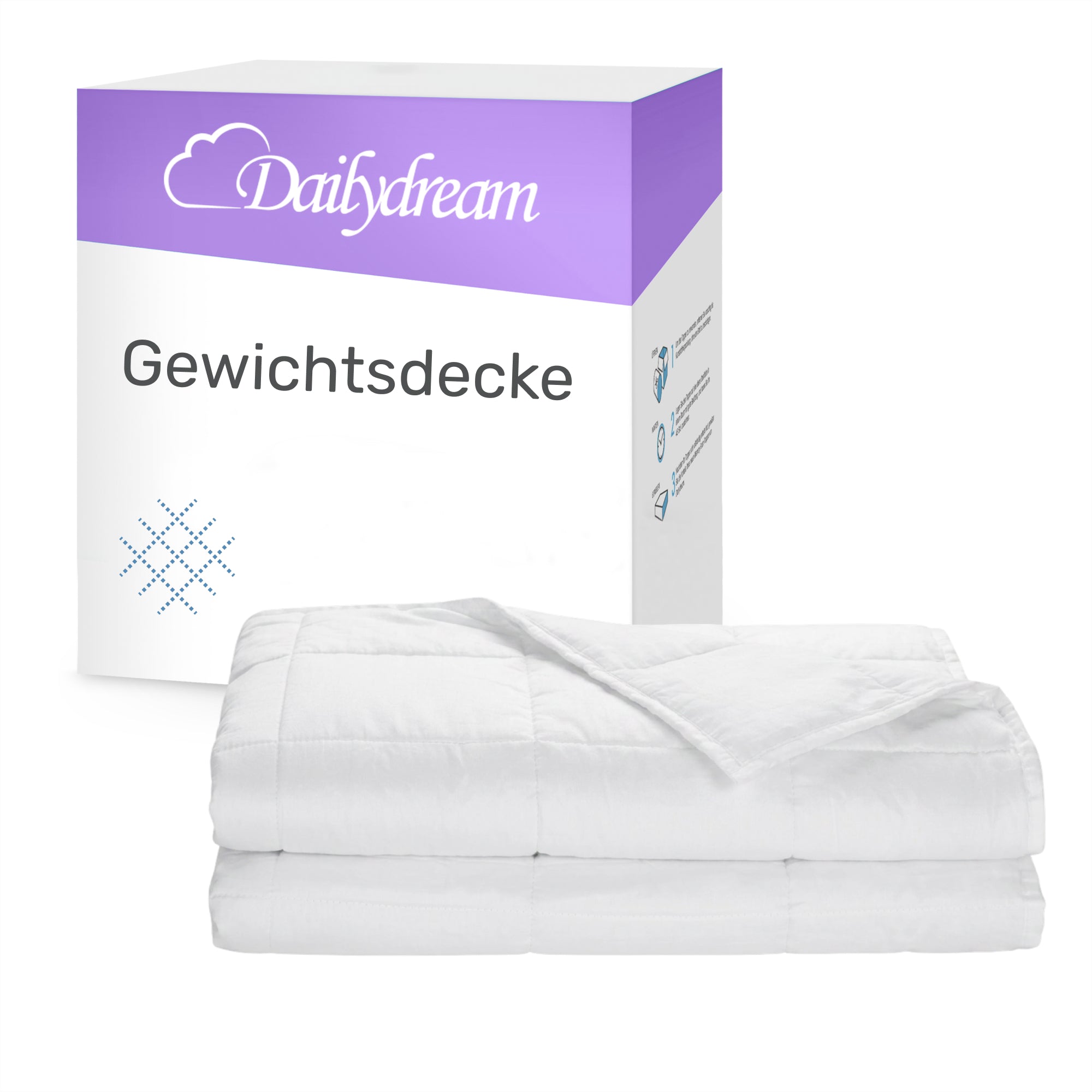 Gewichtsdecke für Erwachsene aus 100% Baumwolle, Edition "Weiß"