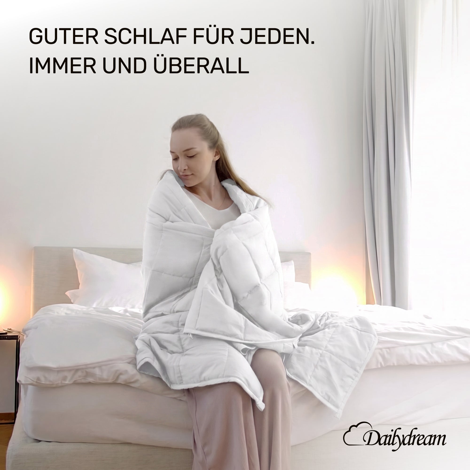 Gewichtsdecke für Erwachsene aus 100% Baumwolle, Edition "Weiß"