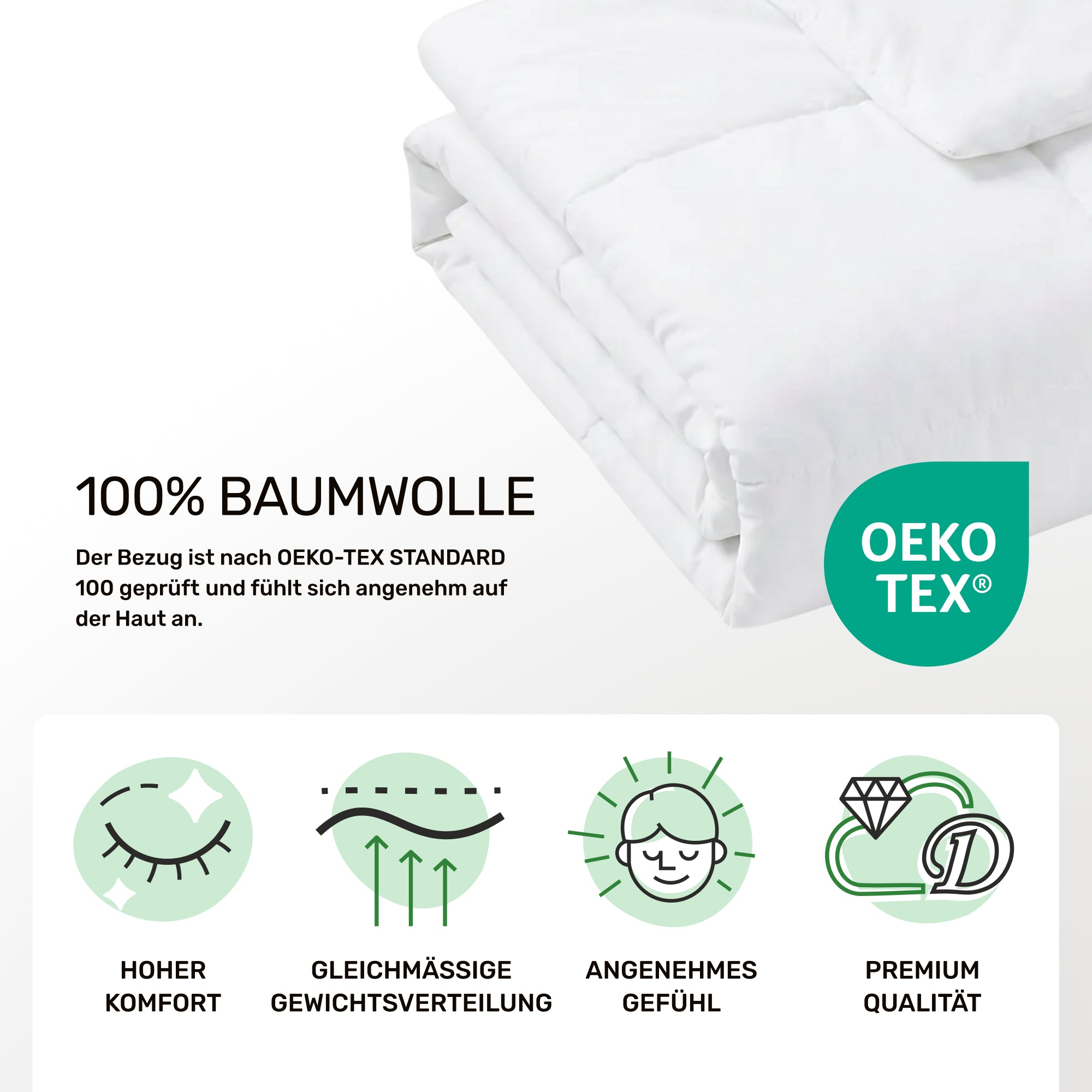 Gewichtsdecke für Kinder aus 100% Baumwolle, Edition "Weiß"
