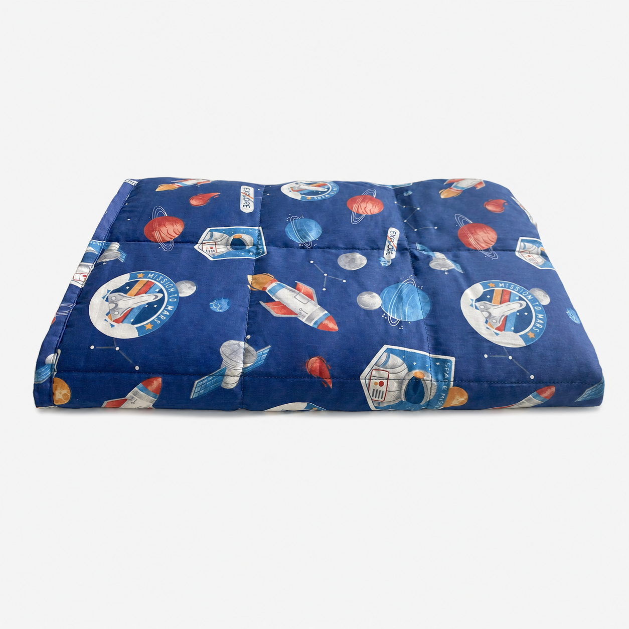 Weighted blanket for children made of 100% cotton, "Space" edition