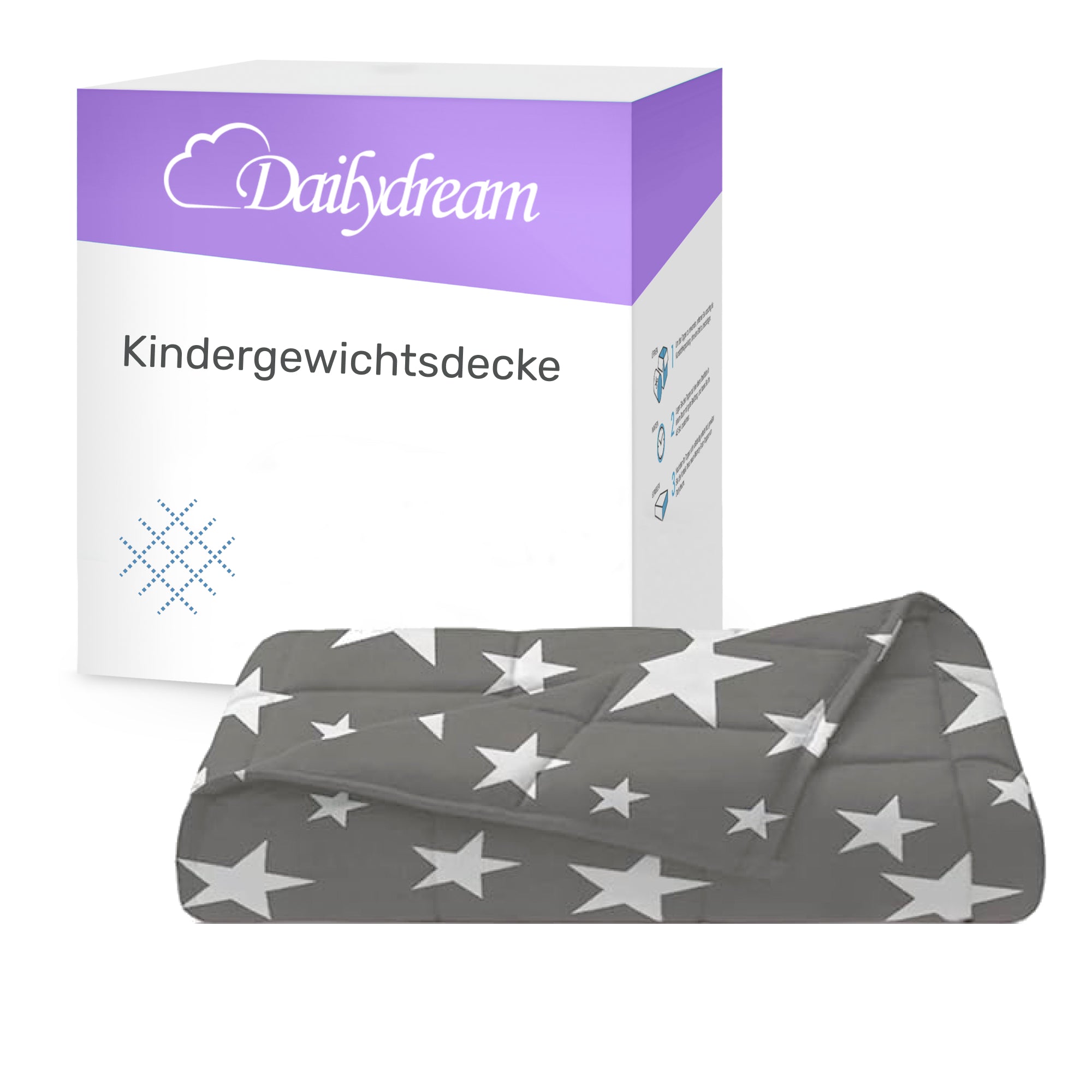 Gewichtsdecke für Kinder aus 100% Baumwolle, Edition "Sterne"
