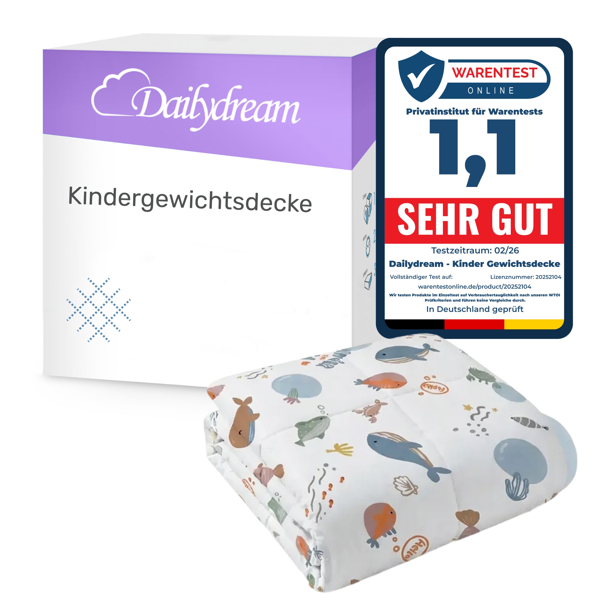Gewichtsdecke für Kinder aus 100% Baumwolle, Edition "Ocean"