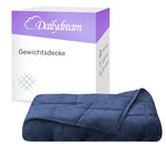 Gewichtsdecke für Erwachsene aus flauschigem Fleece, Edition "Blau"