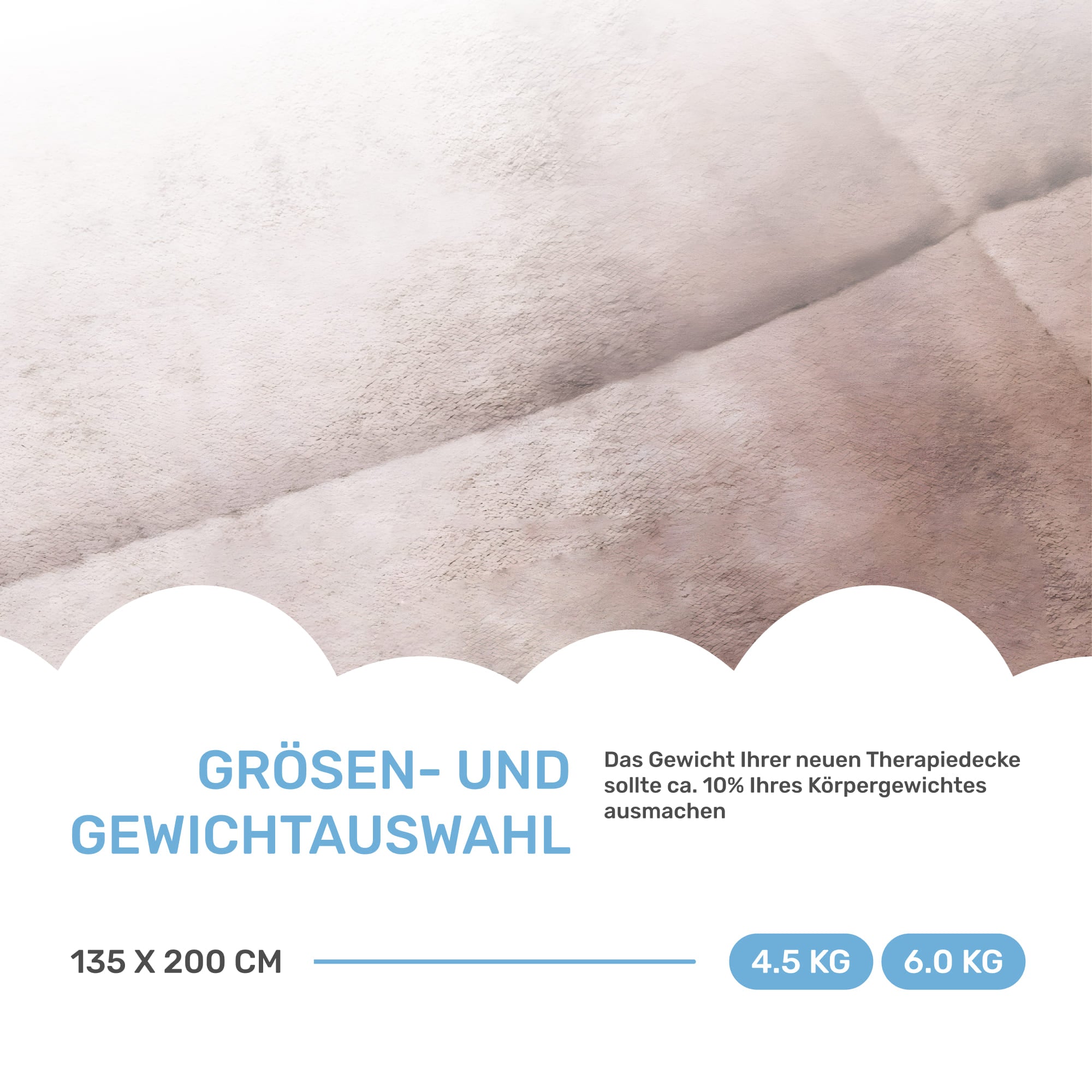 Gewichtsdecke für Erwachsene aus flauschigem Fleece, Edition "Rosa"