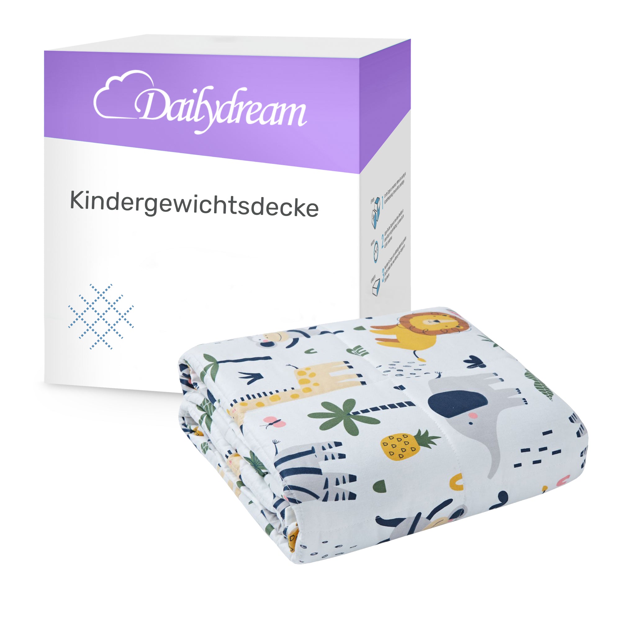 Gewichtsdecke für Kinder aus 100% Baumwolle, Edition "Safari"