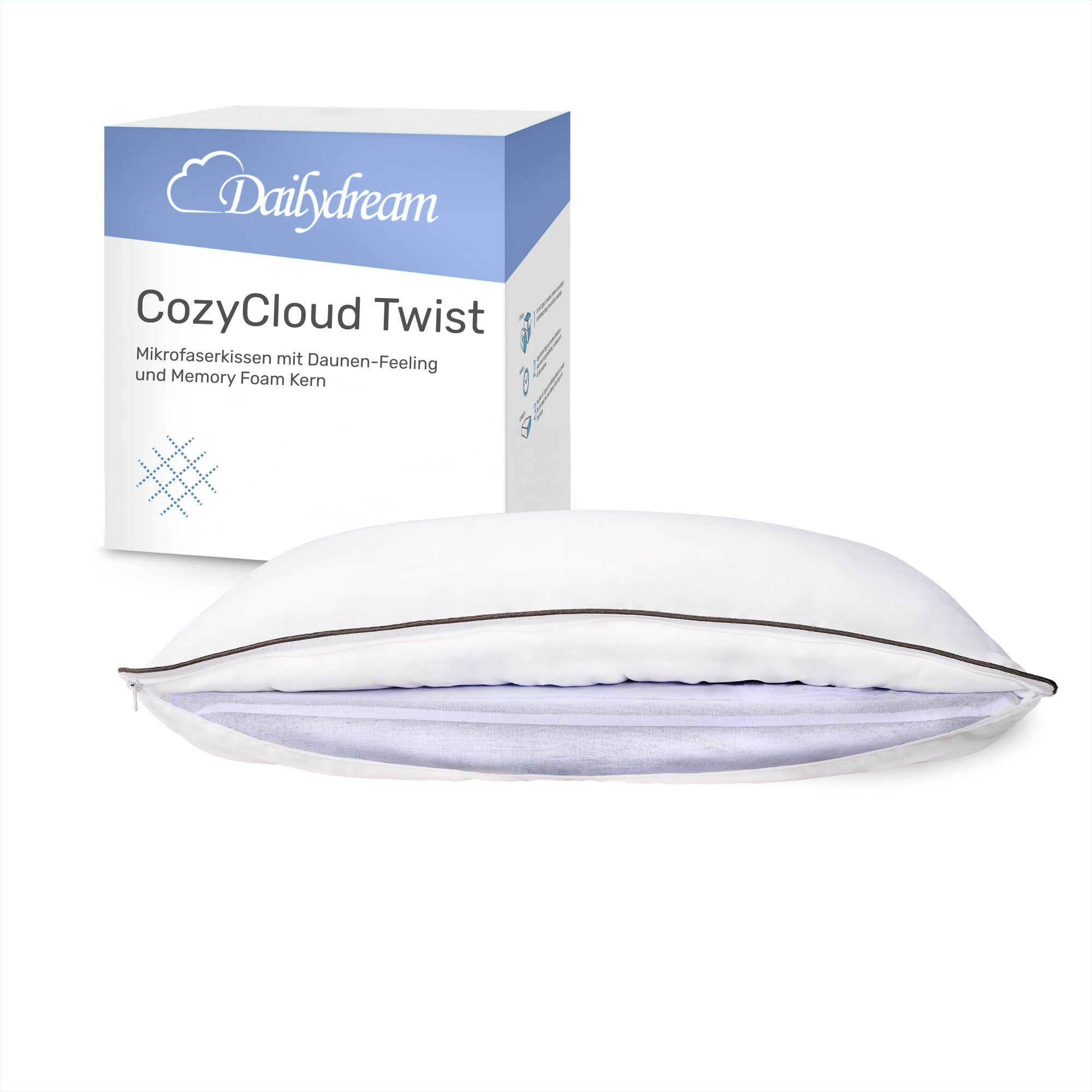 Wendekissen CozyCloud Twist, 65 x 45cm