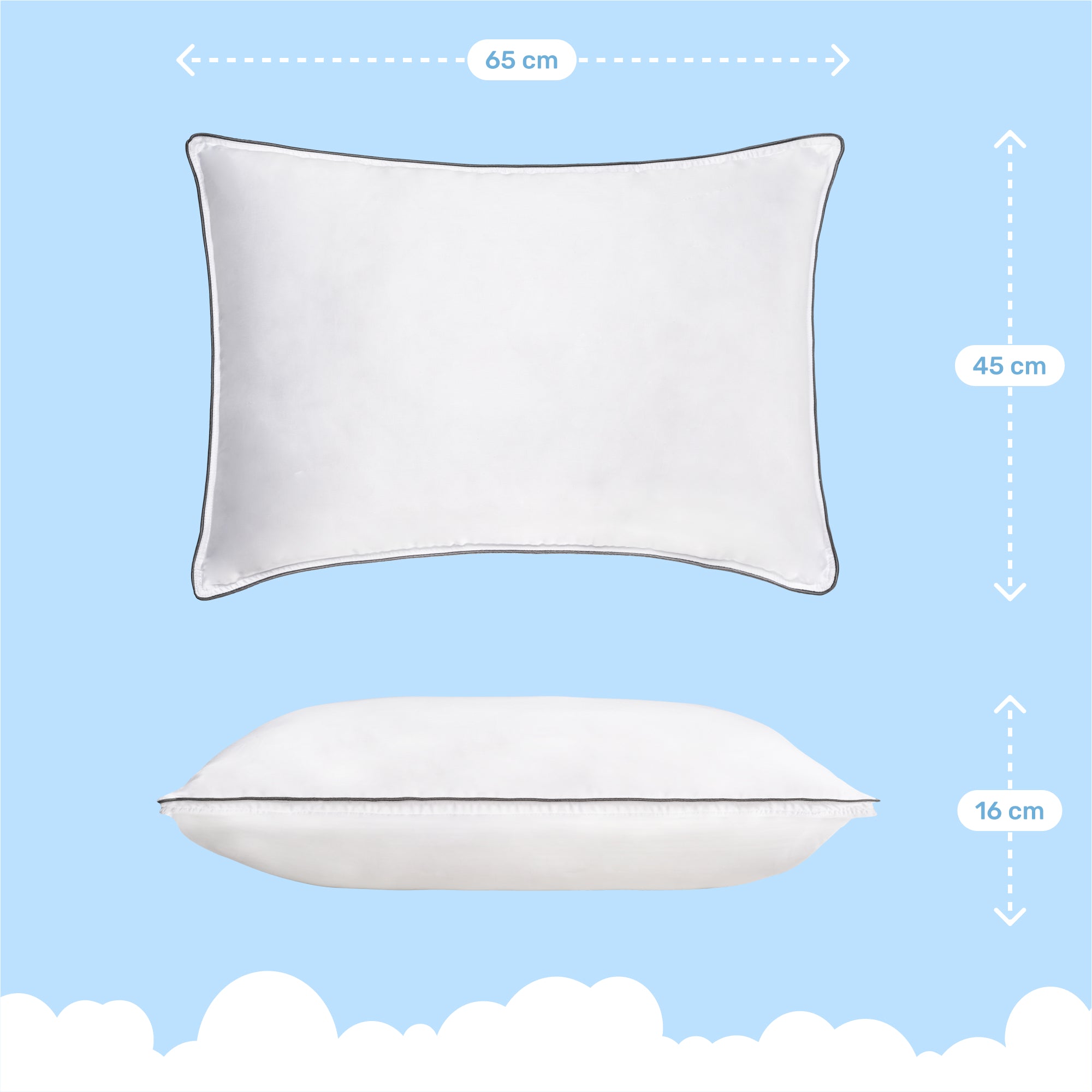Wendekissen CozyCloud Twist, 65 x 45cm