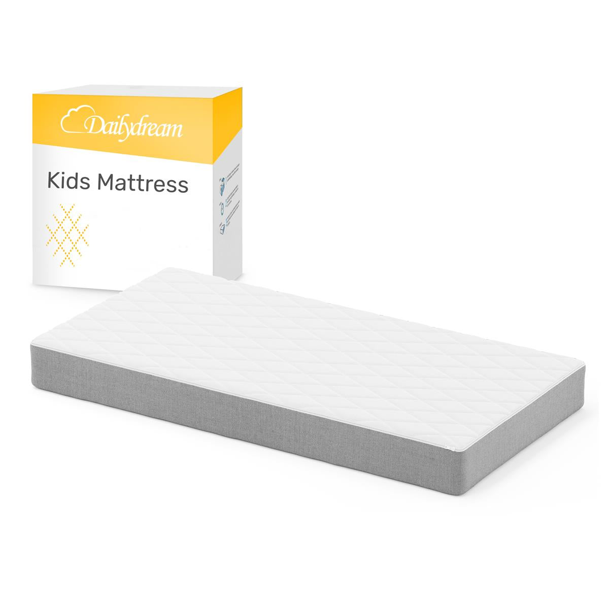 Dailydream Baby- und Kindermatratze Model 1 für 0-36 Monate alte Kinder und bis 25kg mit atmungsaktiven Matratzenkern, 70x140x10cm