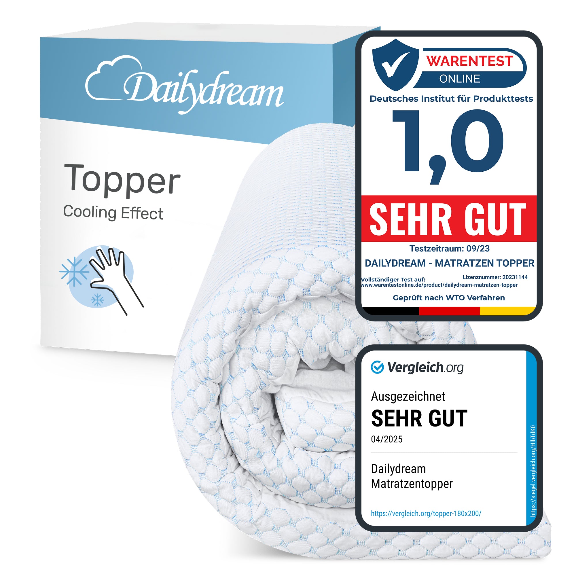 Kühlender Topper mit Visco-Schaum 160x200