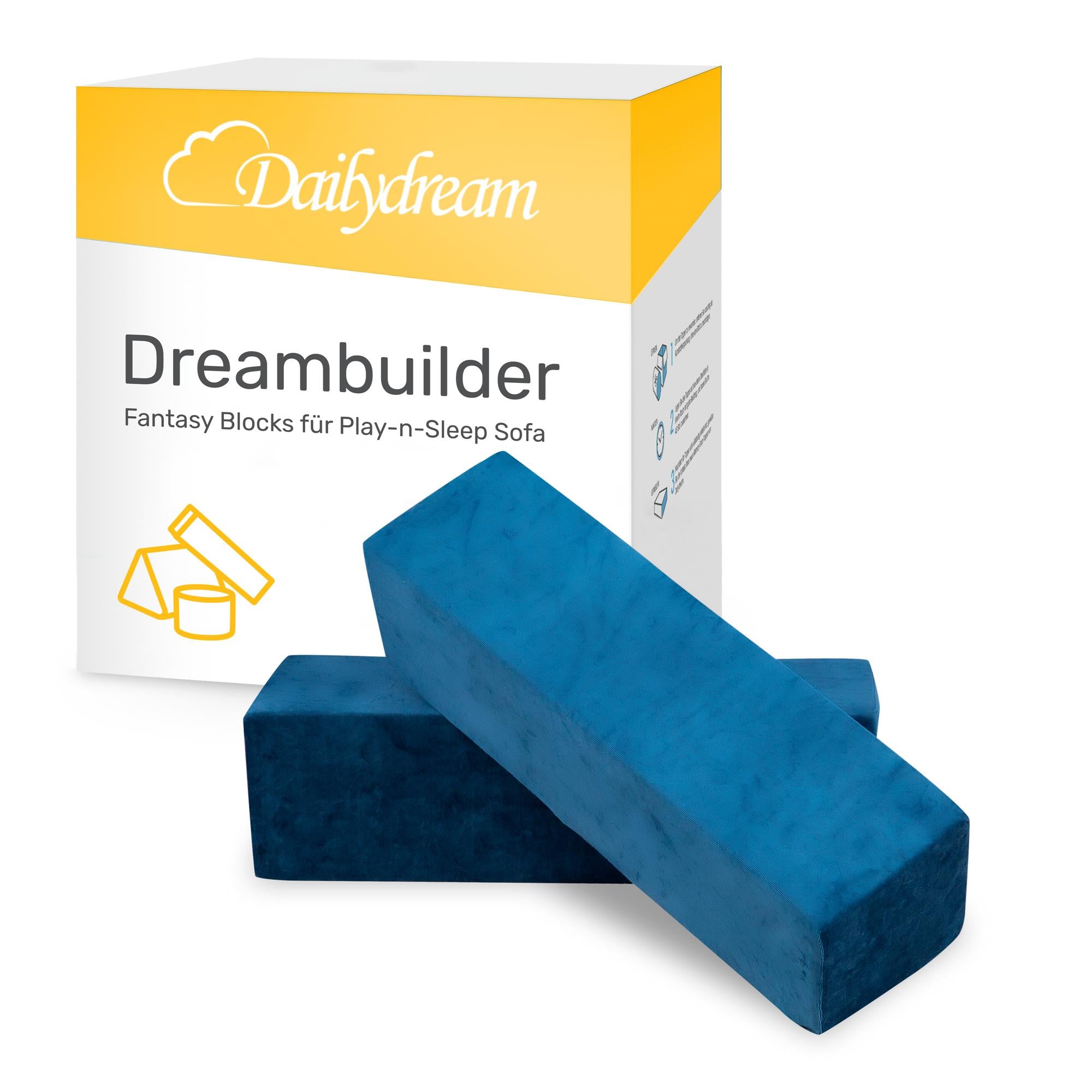 Fantasy Blöcke – Erweiterung für das Dailydream Spiel- und Schlafsofa, Blau