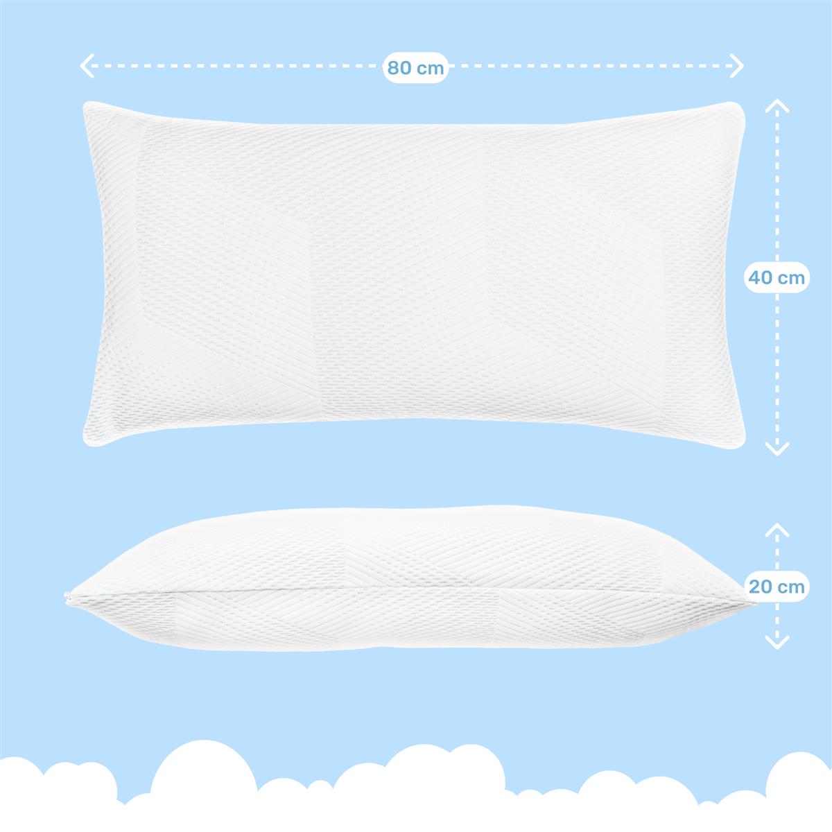 Ergonomisches Kissen SnuzzleCloud, 80x40x20 cm, Weiß