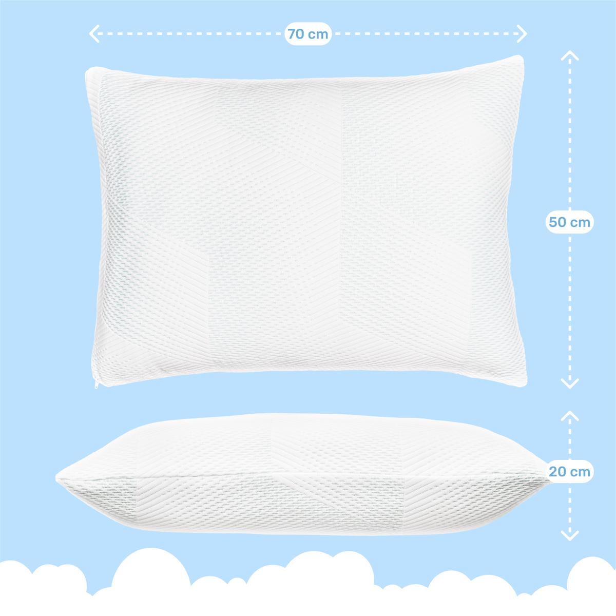Ergonomisches Kissen SnuzzleCloud, 70x50x20 cm, Weiß