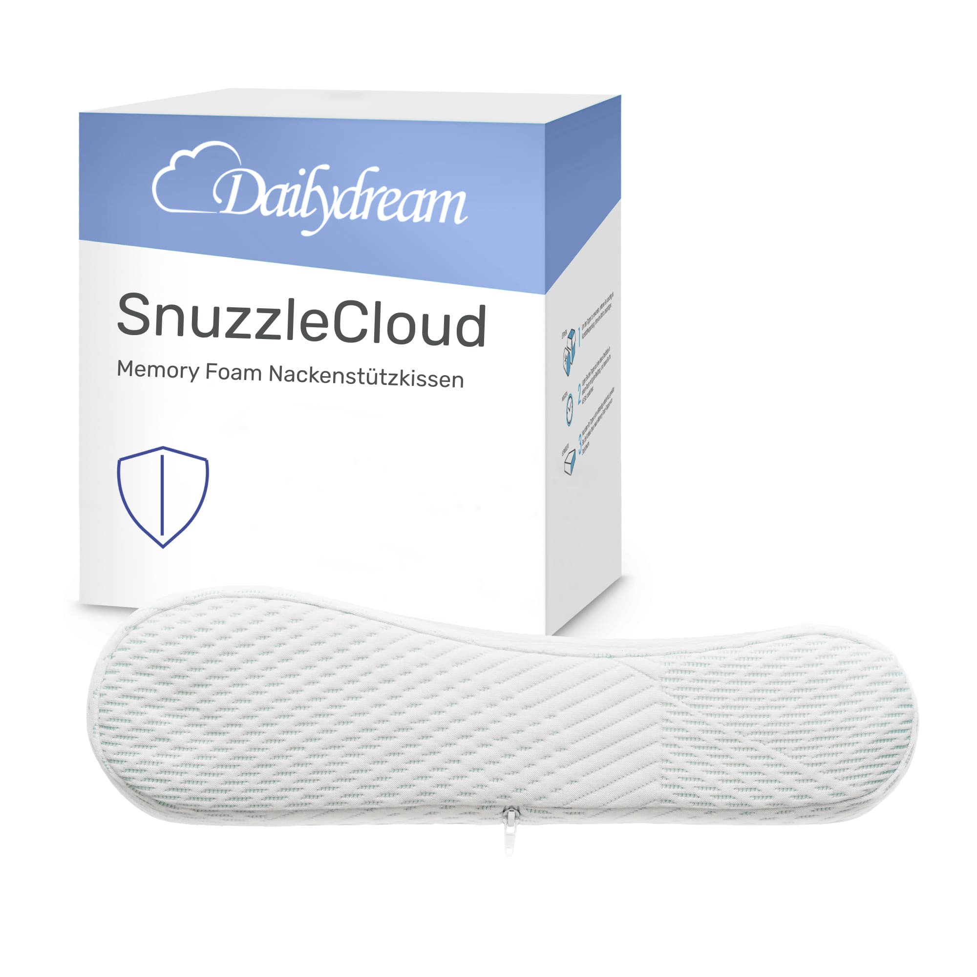 Ergonomisches Kissen SnuzzleCloud, 60x40x9/11 cm, Weiß